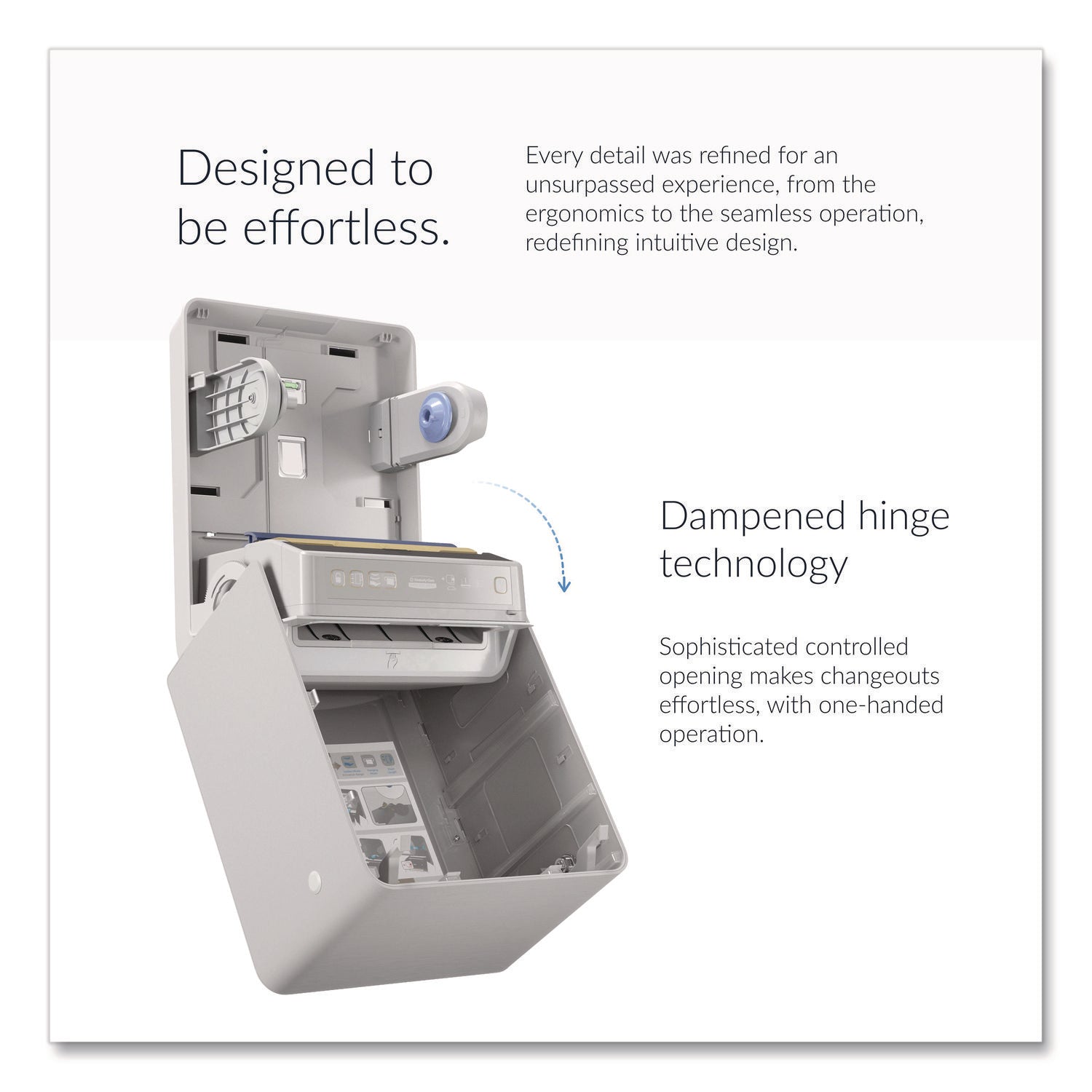 Kimberly-Clark Professional ICON Auto Roll Towel Dispenser - Touchless Dispenser - 16.5" Height x 12.4" Width x 10.2" Depth - Black Mosaic - Automatic, Hinged, Jam-free, Key Lock, Push Button, Long Lasting - 1 Each