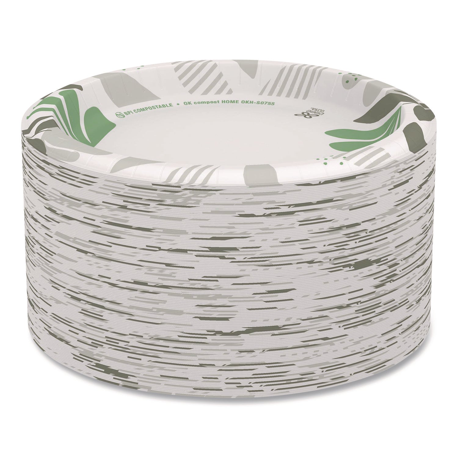 Dixie Ultra&reg; Pathways 8-1/2" Heavyweight Paper Plates by GP Pro - Serving - Pathways - Microwave Safe - 8.5" Diameter - White, Green, Burgundy, Multicolor - Paper Body - Round - 125 / Pack