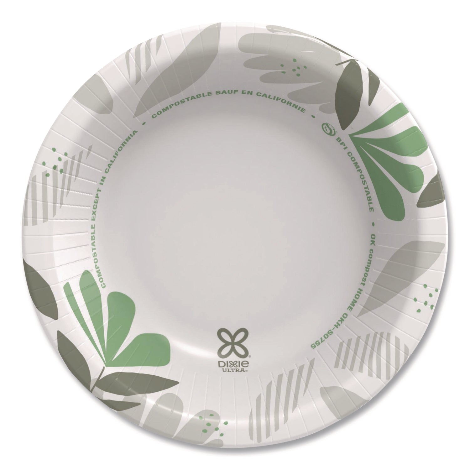 Dixie Ultra&reg; Pathways 12 oz Heavyweight Paper Bowls by GP Pro - Microwave Safe - White - Paper Body - 125/Pack - 8 / Carton