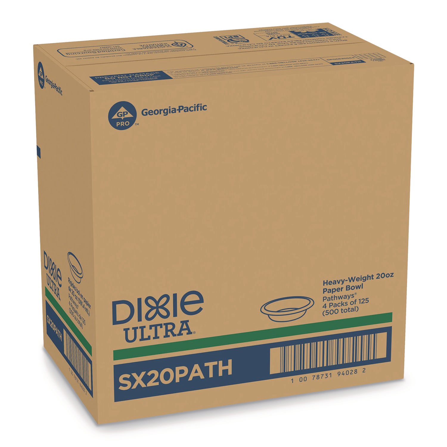 Pathways - Microwave Safe - Green, Burgundy - Paper Body - 125/Pack - 4 / Carton