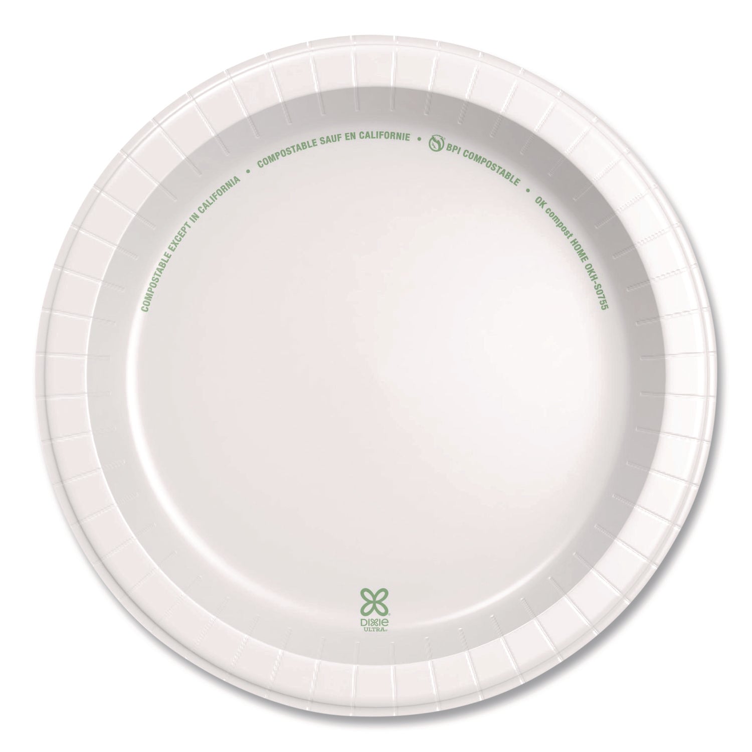 Food - Disposable - 10" Diameter - White - Paper Body - Round - 500 / Case