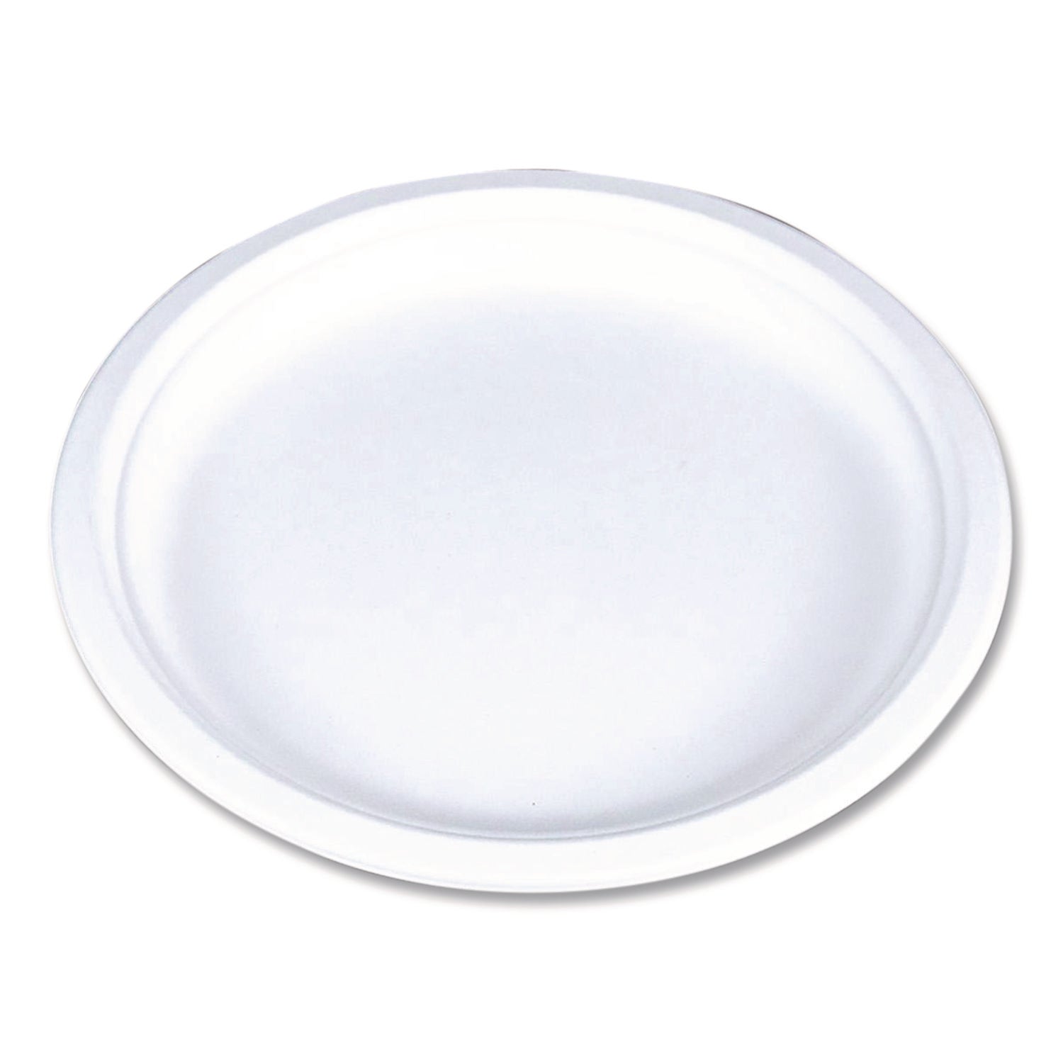ChampWare Molded Fiber Tableware, Molded Fiber Plate, 9" dia, White, 125 Plates/Sleeve, 4 Sleeves/Carton