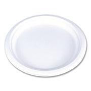 ChampWare Molded Fiber Tableware, Molded Fiber Plate, 10" dia, White, 125 Plates/Sleeve, 4 Sleeves/Carton