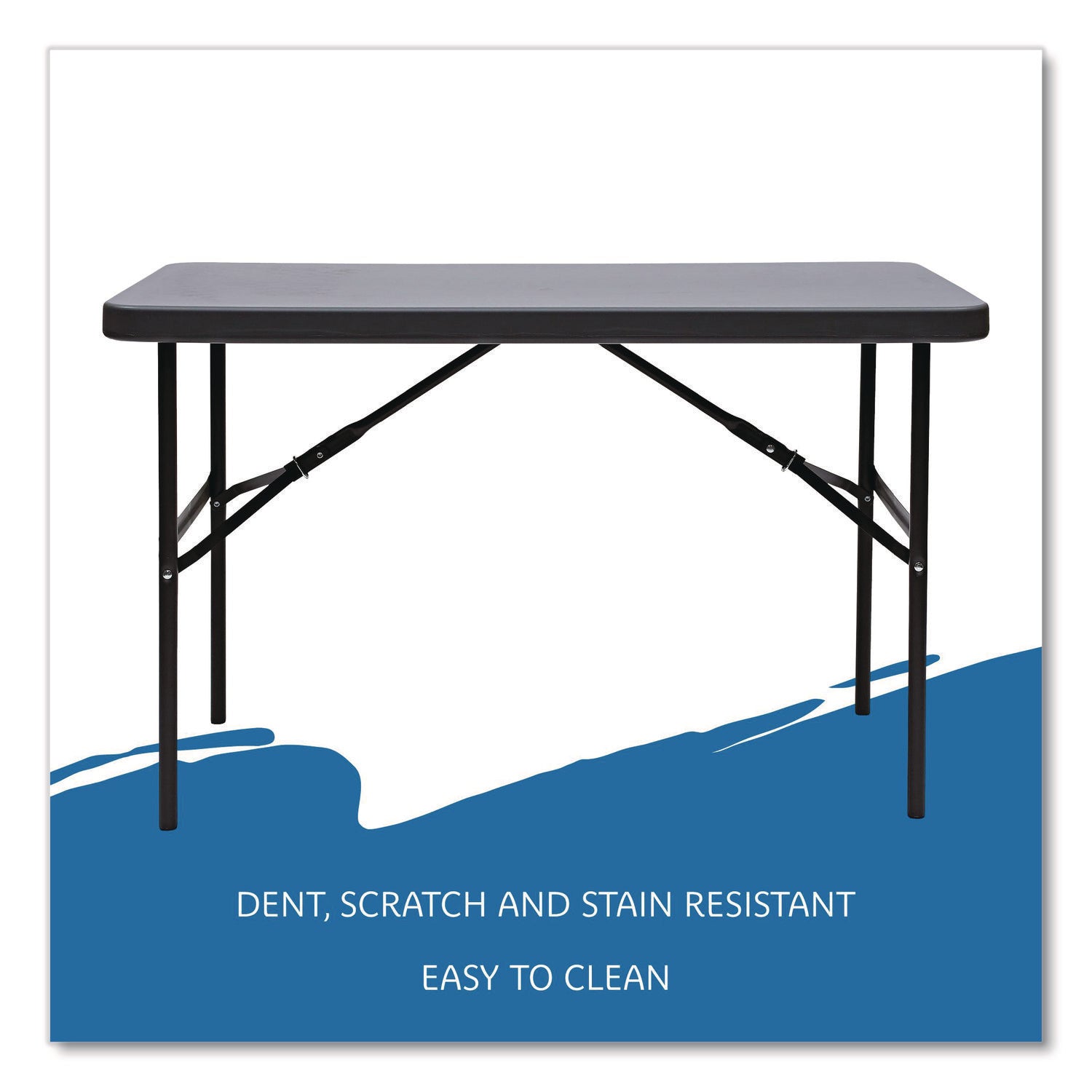IndestrucTable® Commercial Folding Table , Charcoal - 24" x 48"