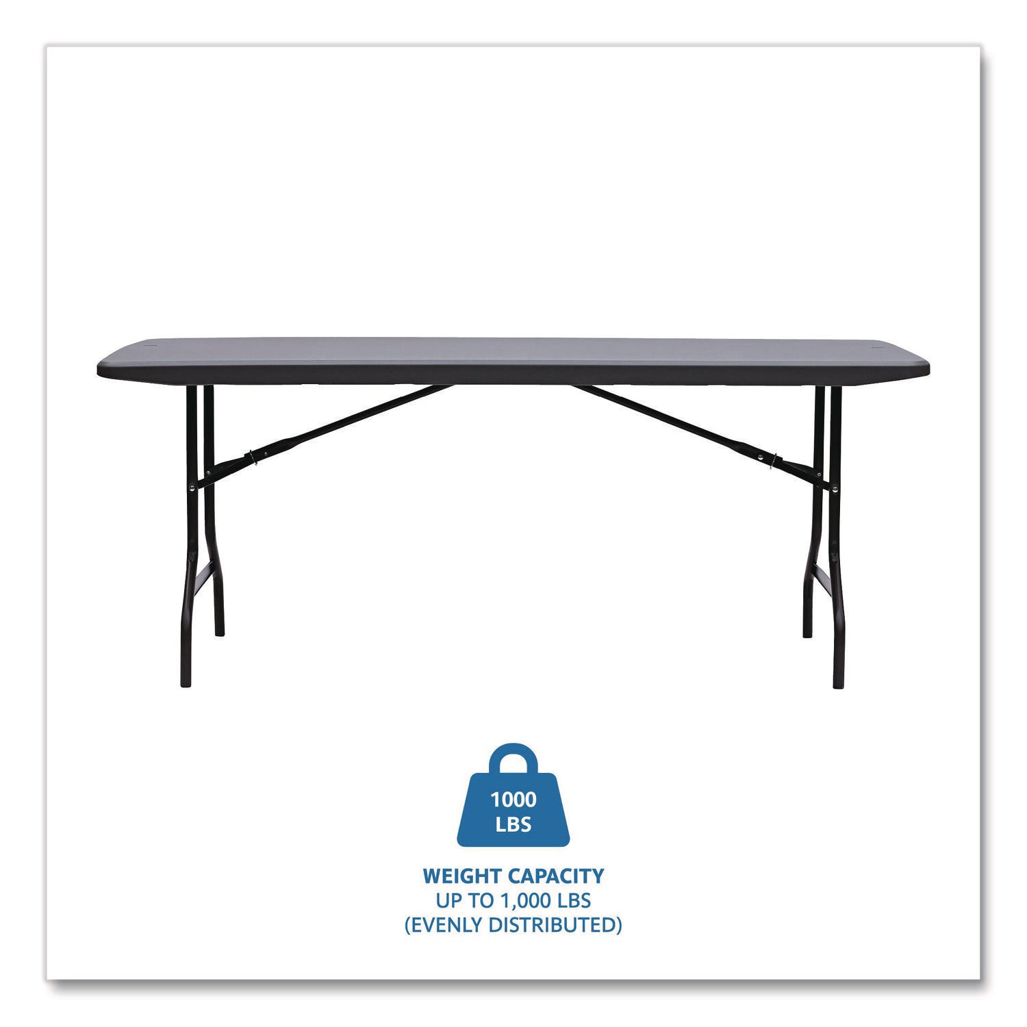 IndestrucTable® Commercial Folding Table , Charcoal - 30" x 72"