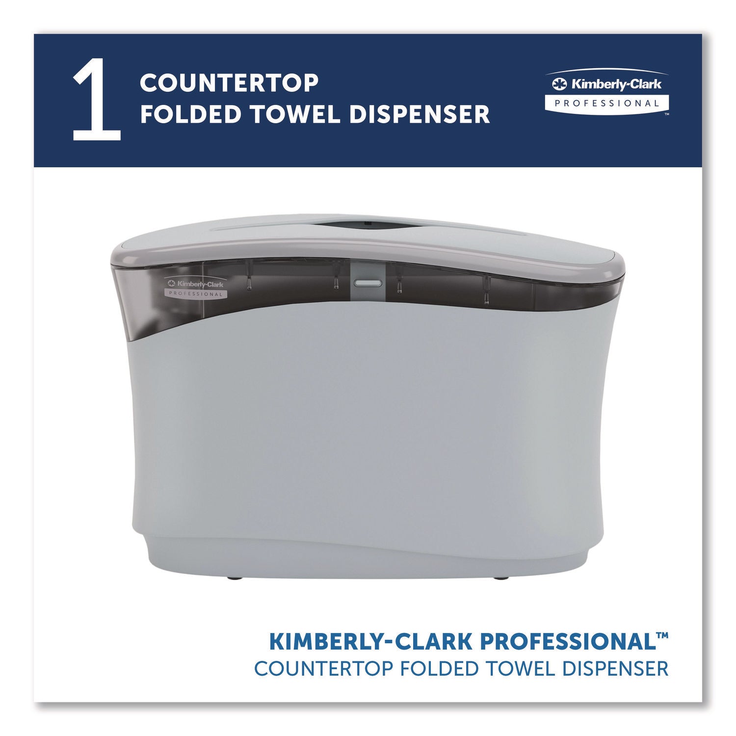 Multifold Dispenser - 13.3" Height x 9" Width x 5.2" Depth - Soft Gray - Refillable, Hygienic - 1 / Case