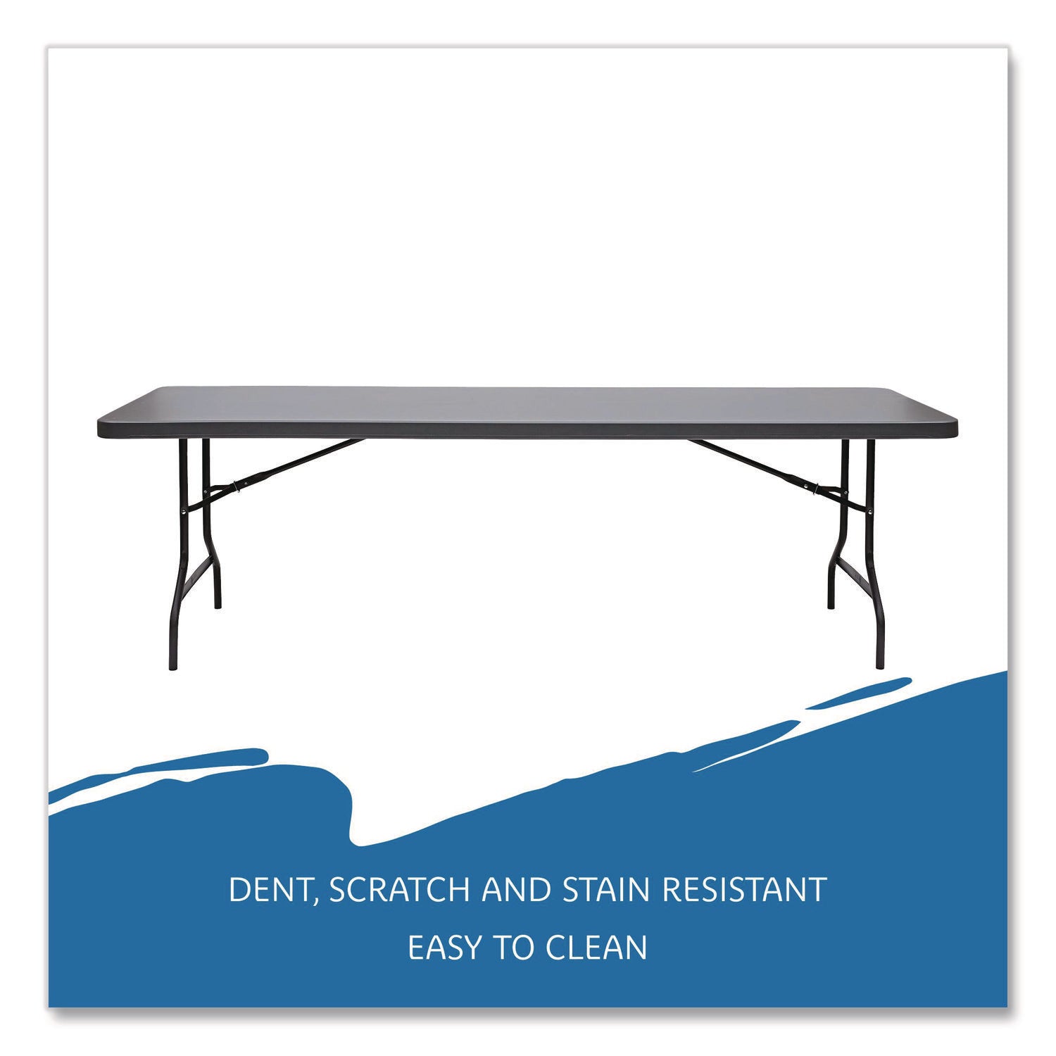 IndestrucTable® Commercial Folding Table, Charcoal - 30" x 96"