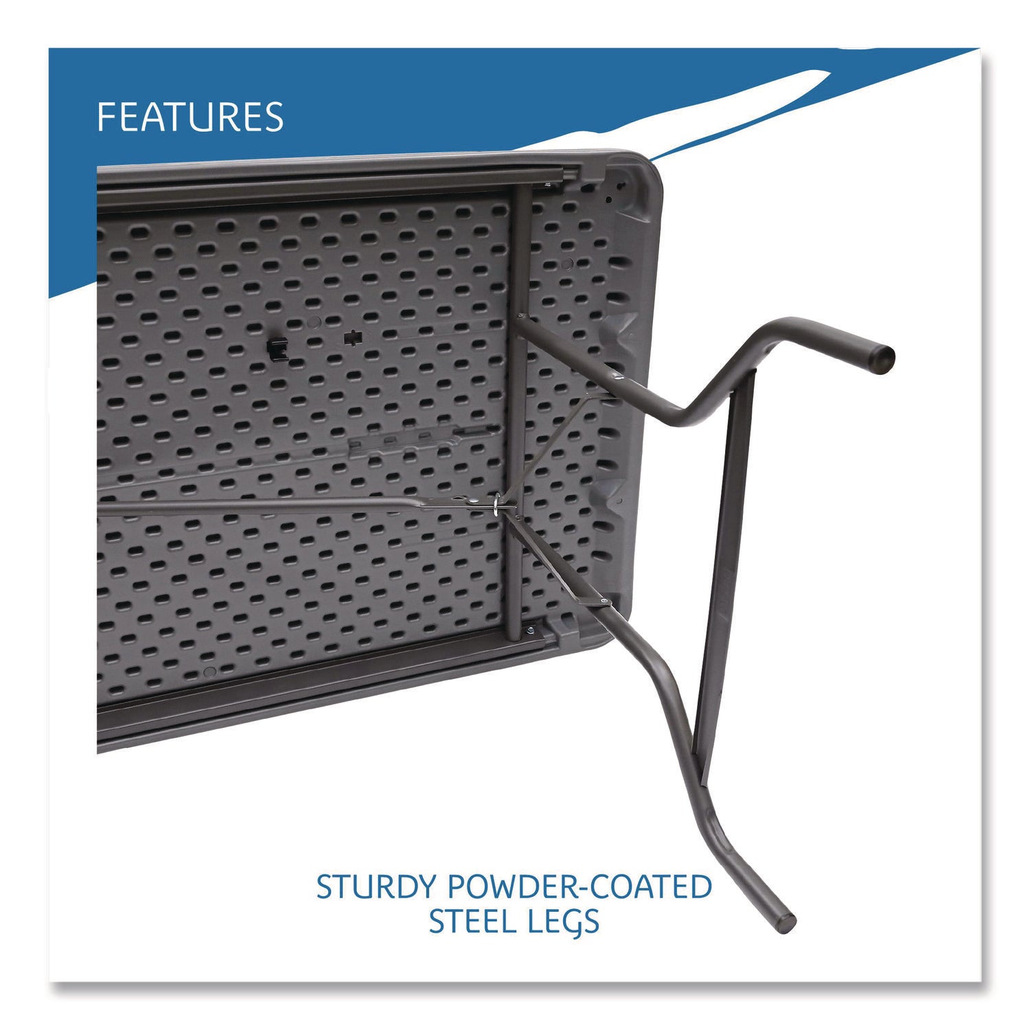 IndestrucTable® Commercial Folding Table, Charcoal - 30" x 96"