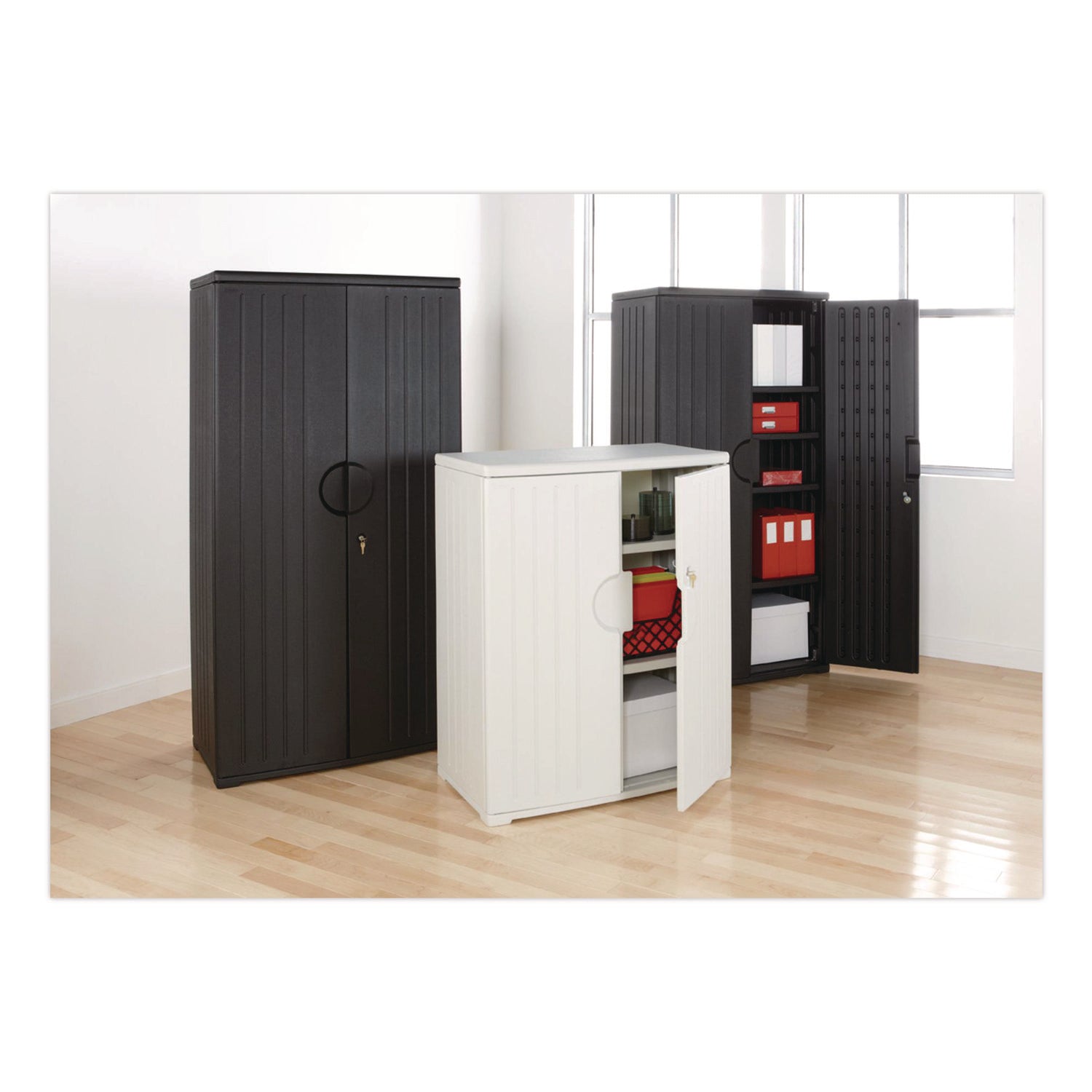 Rough n Ready® 72" Storage Cabinet, Black