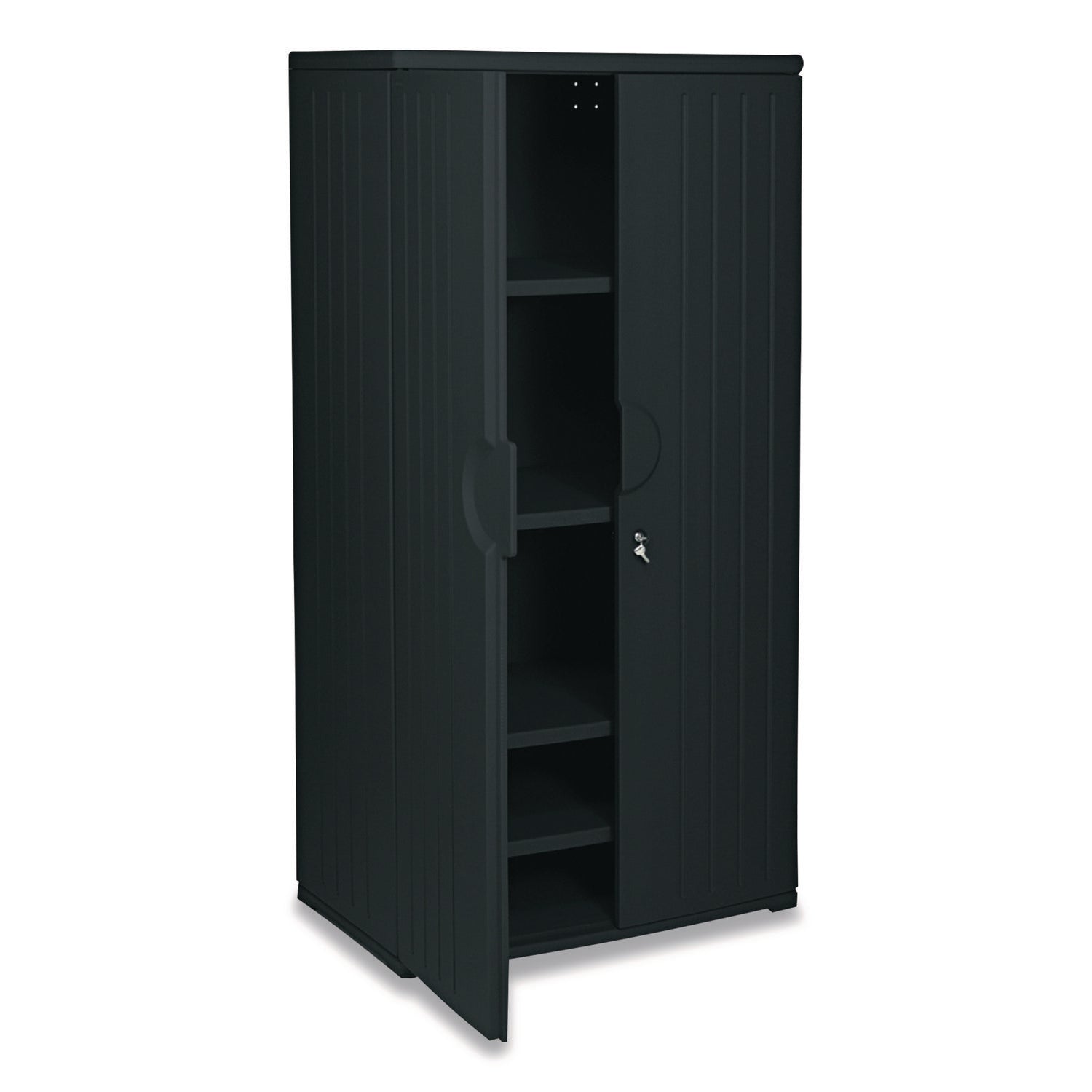 Rough n Ready® 72" Storage Cabinet, Black