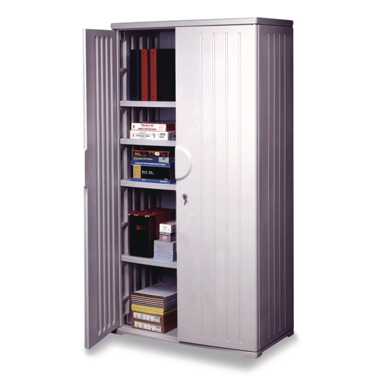Rough n Ready® 72" Storage Cabinet, Platinum
