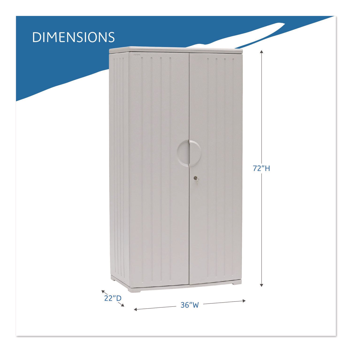 Rough n Ready® 72" Storage Cabinet, Platinum