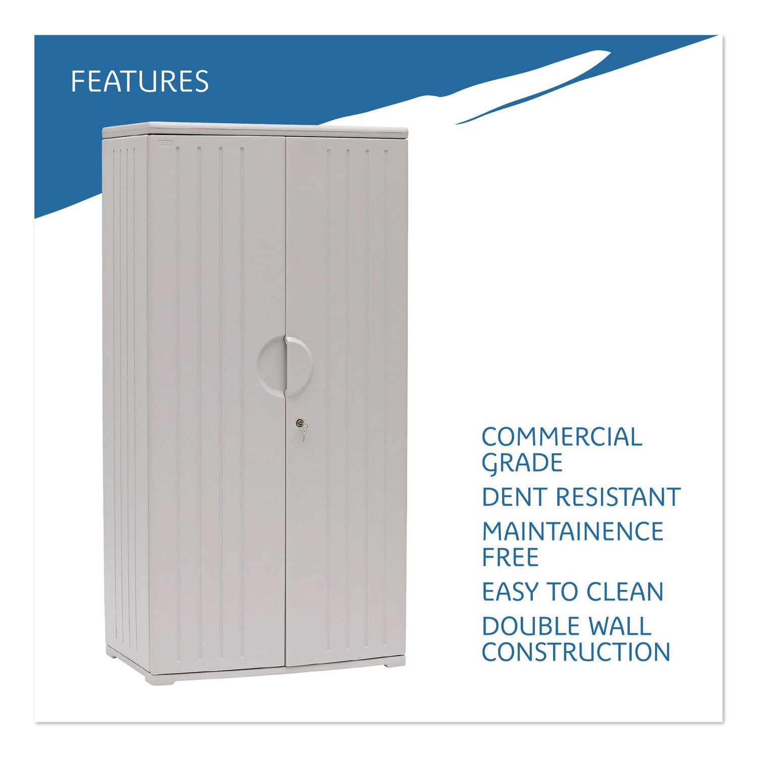 Rough n Ready® 72" Storage Cabinet, Platinum