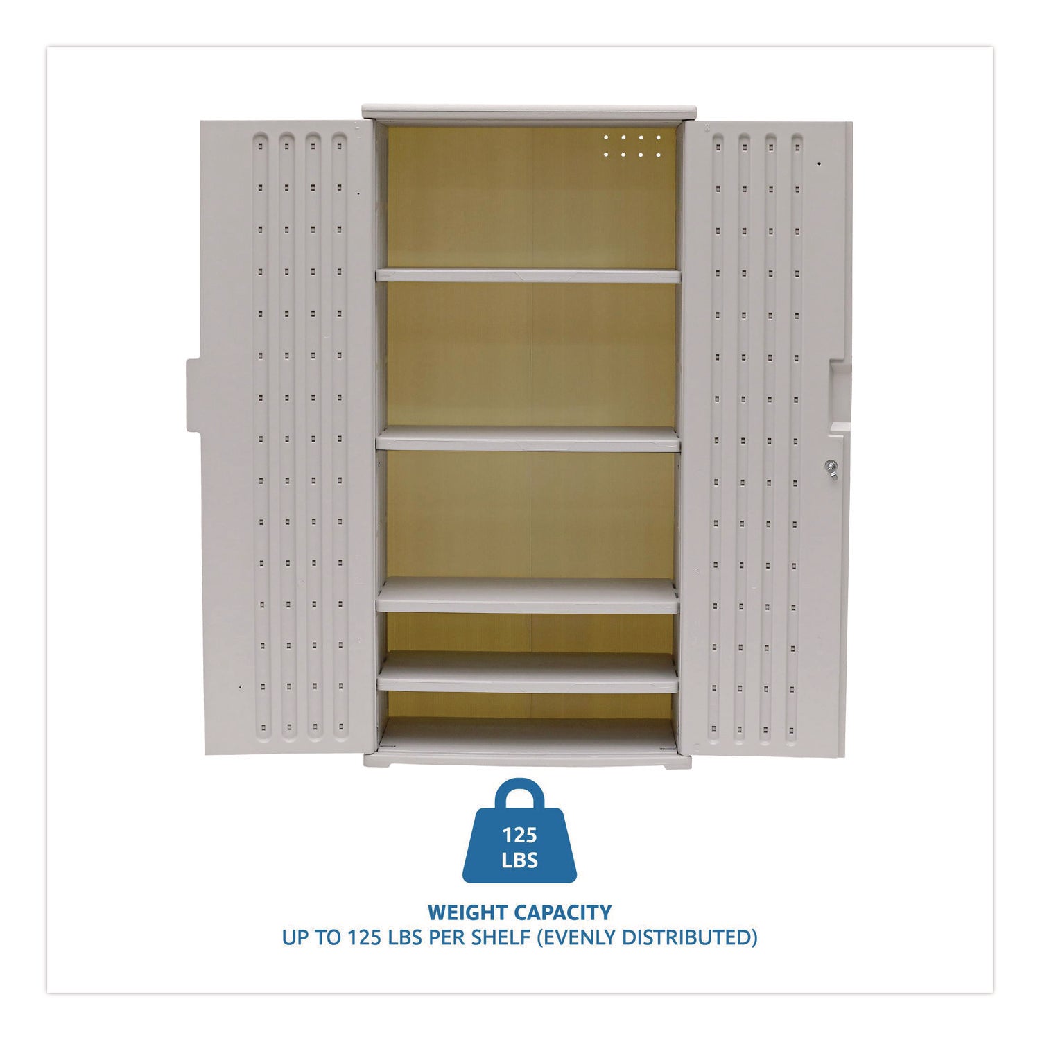 Rough n Ready® 72" Storage Cabinet, Platinum