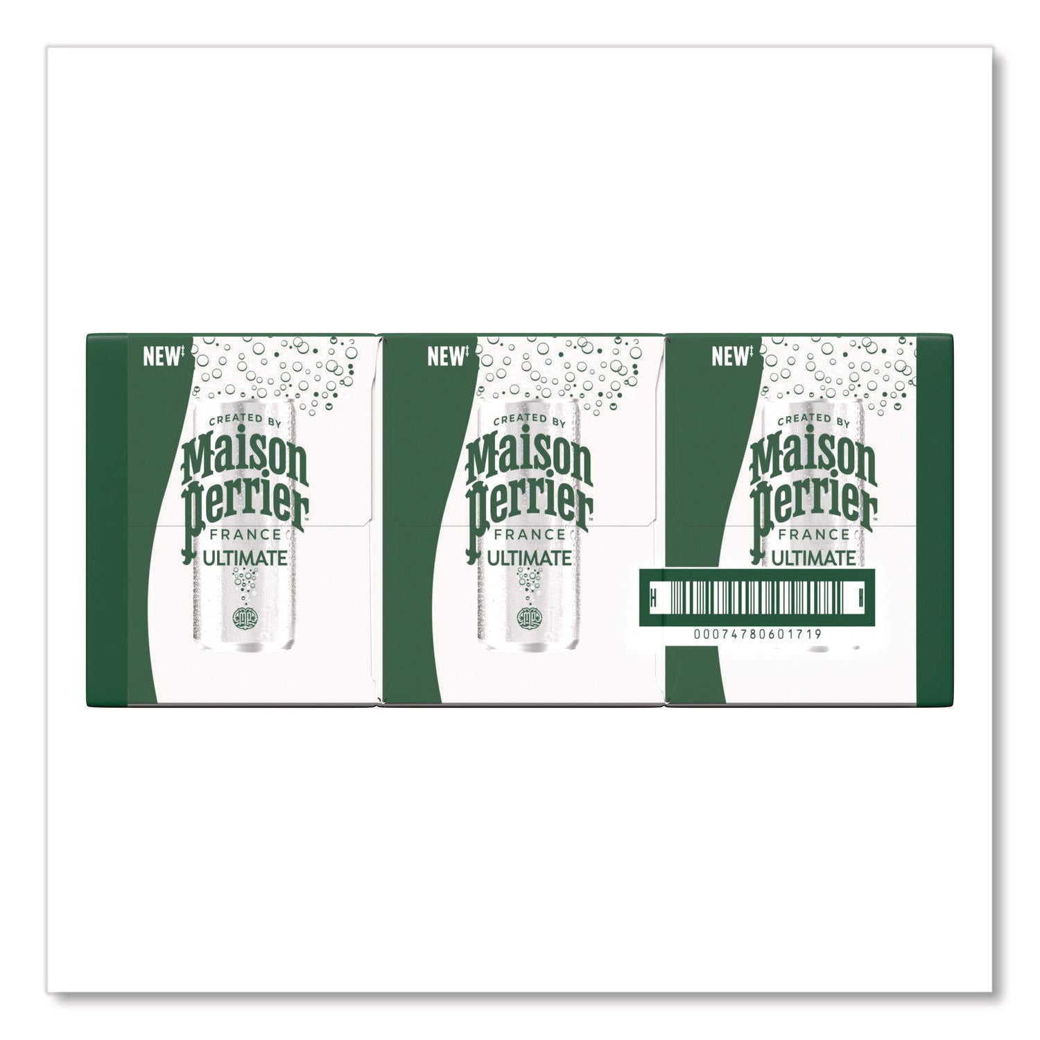 Maison Perrier Sparkling Water, Plain, 11.15 oz, 8 Cans/Box