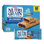 Nutri-Grain Keebler Fruity Cereal Bars - Individually Wrapped, Low Fat - Blueberry - 16 / Box