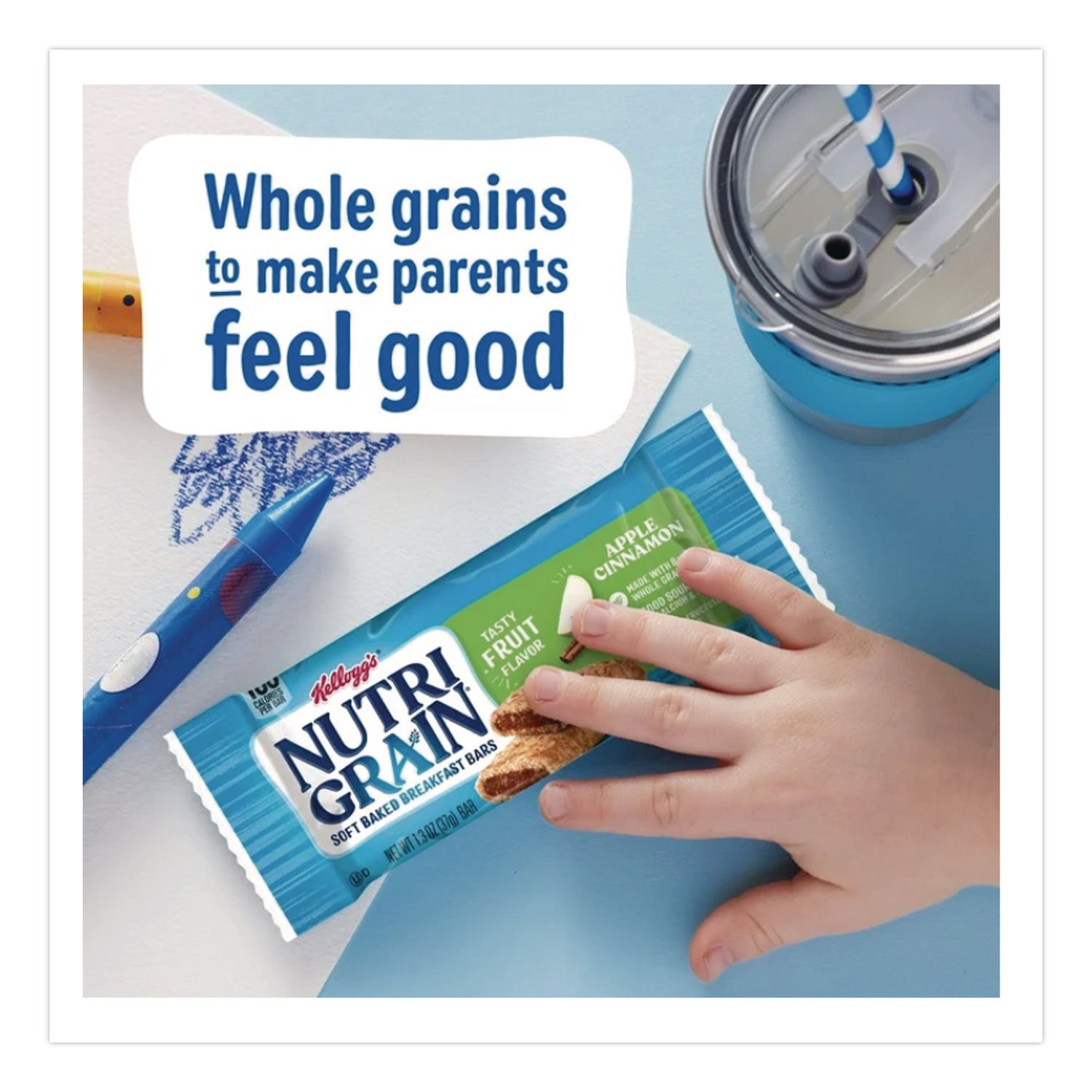 Nutri-Grain Keebler Fruity Cereal Bars - Low Fat - Apple Cinnamon - 1.30 oz - 16 / Box