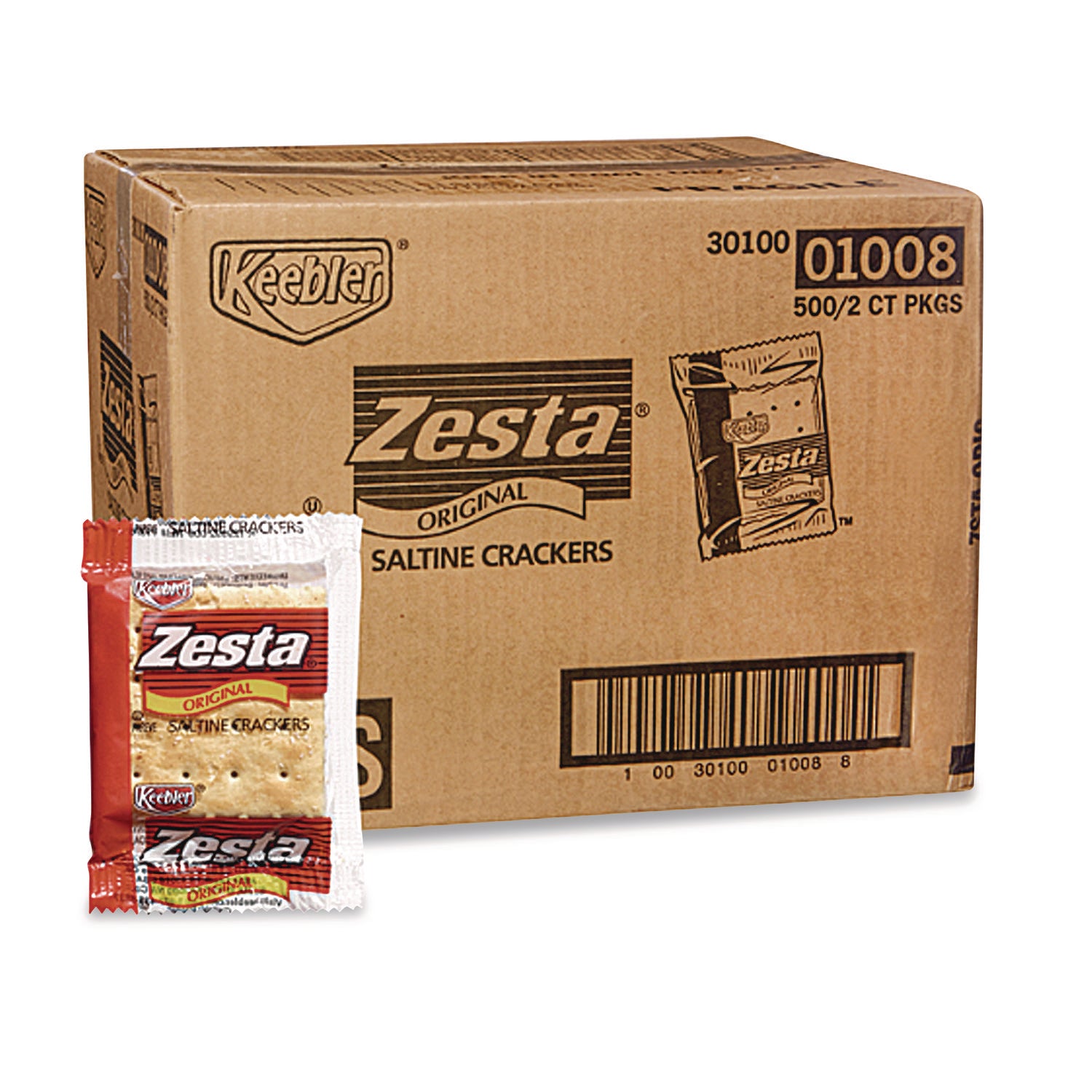 Fat-free, Cholesterol-free - Salty - 2 - 2/Pack - 500 / Carton