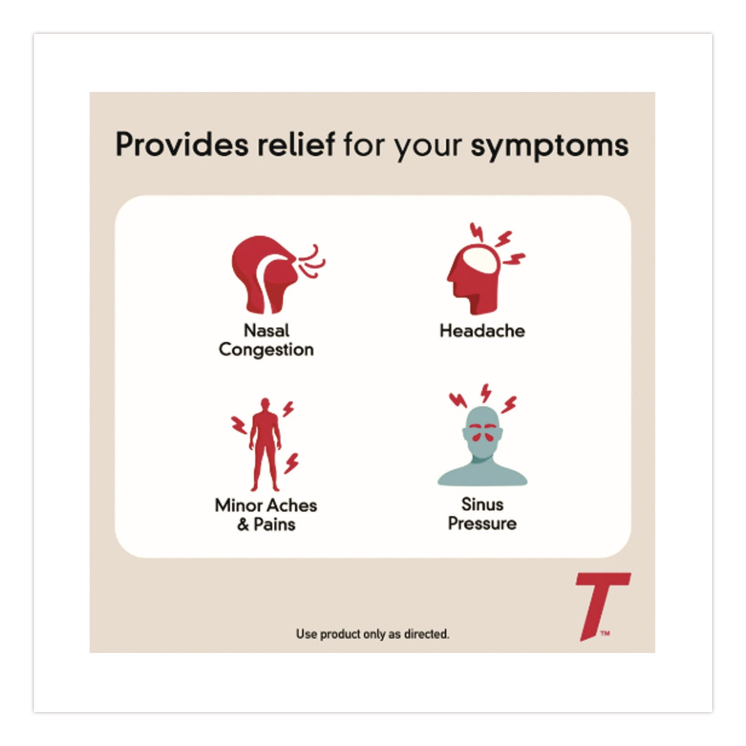 Sinus Severe Acetaminophen Daytime Pain Reliever Caplet, 2 Caplets/Packet, 30 Packets/Box