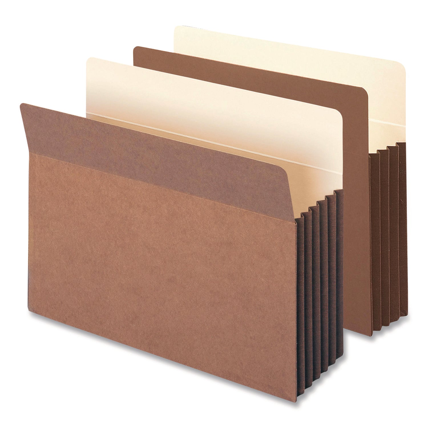 Smead Straight Tab Letter Size Recycled File Pocket, 8.5" x 11", 5.25" Expansion, Redrope, Tear Resistant, Reinforced Gusset, 30% Recycled, 10/Box