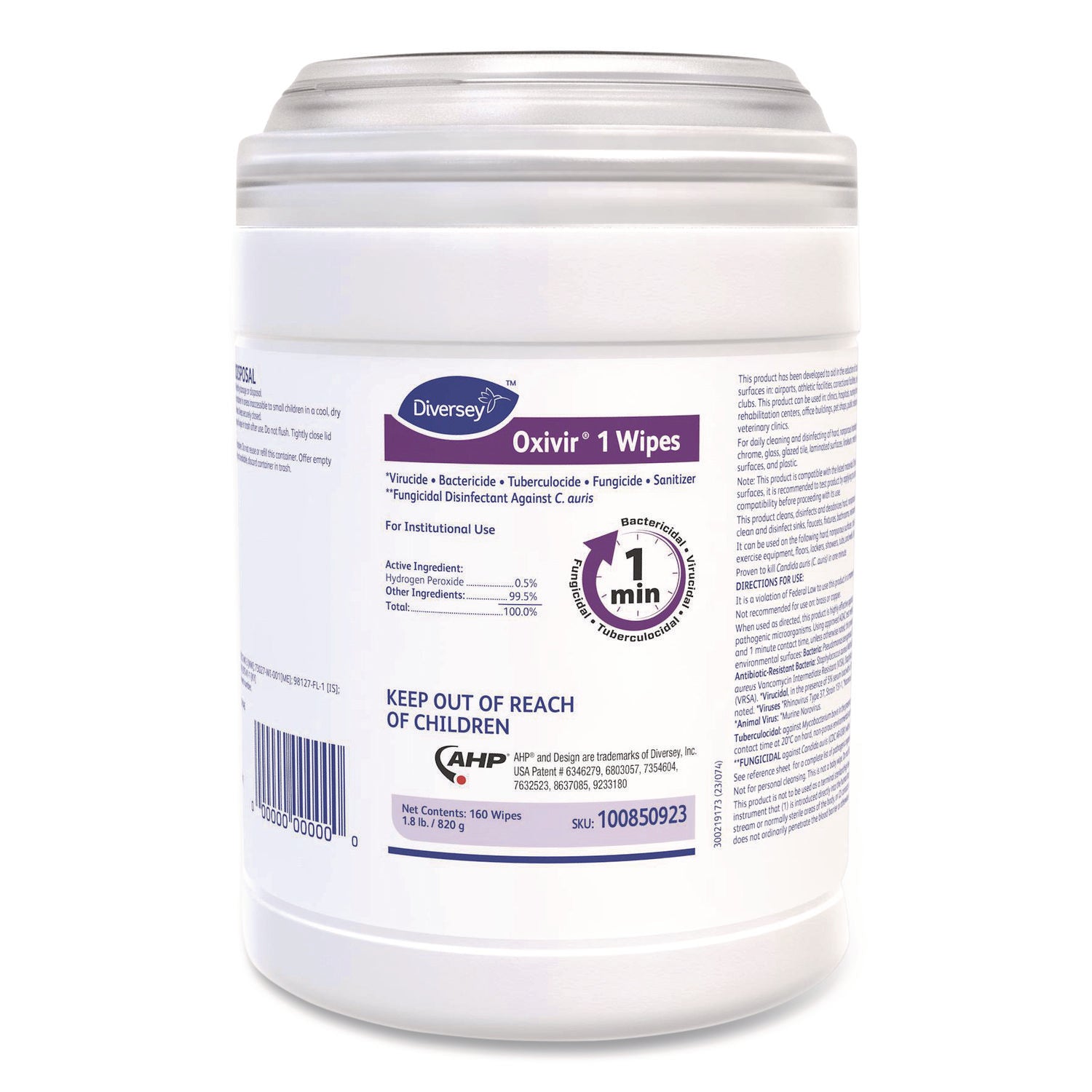 Ready-To-Use - 31.52 oz (1.97 lb) to - Cherry Almond Scent - Disinfectant, Virucidal, Bactericide, Tuberculocide, Fungicide, VOC-free, Fragrance-free, NPE-free, Phosphate-free, Phenol-free, Fast Acting, ... - Colorless - 160/Pack - 12 / Container