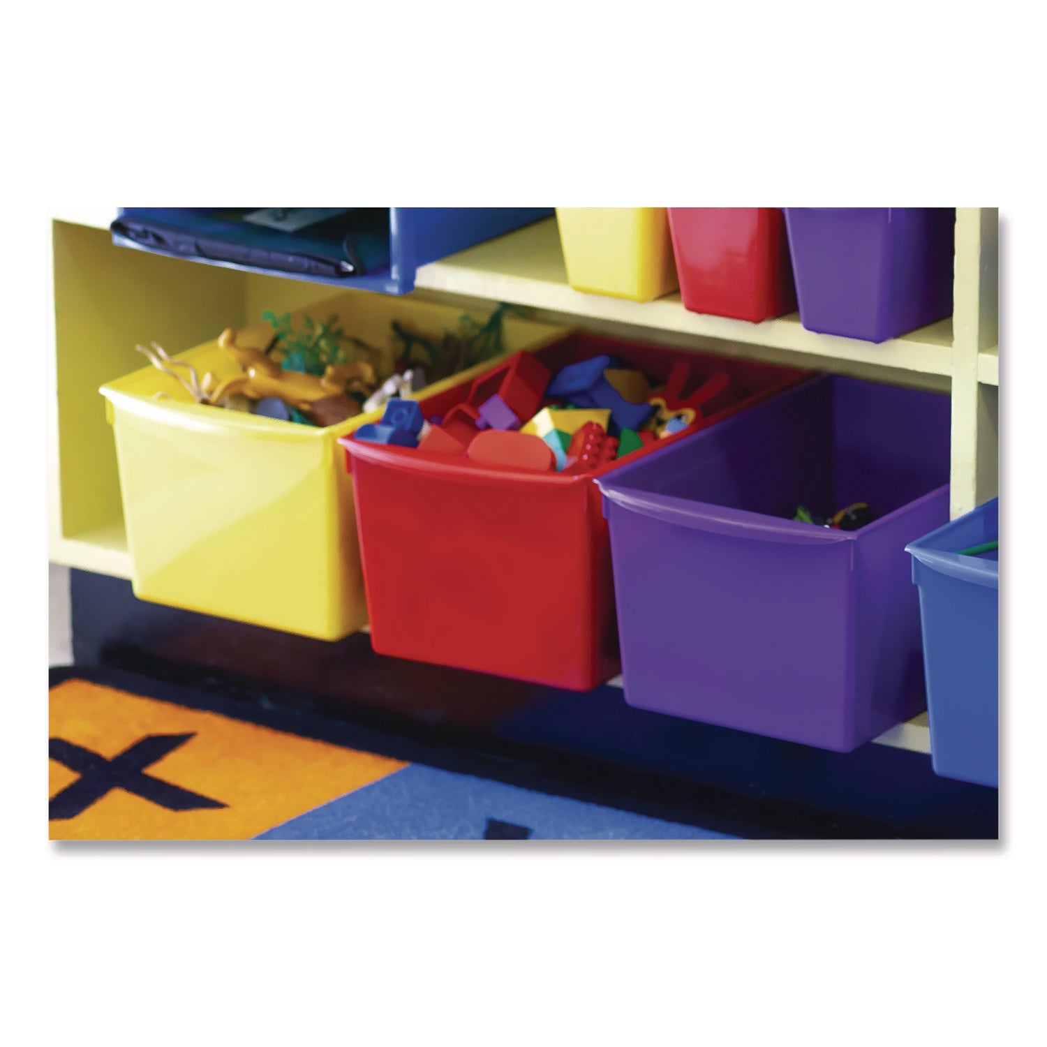 Wide Book Bin, Assorted Color, Set of 6