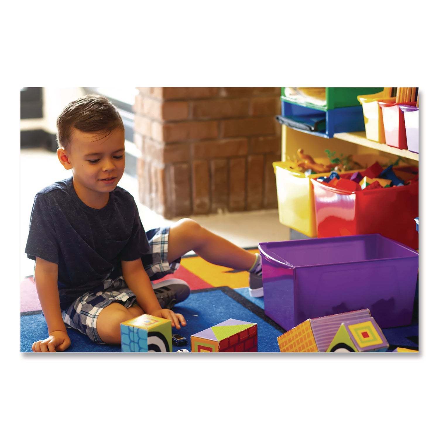 Wide Book Bin, Assorted Color, Set of 6