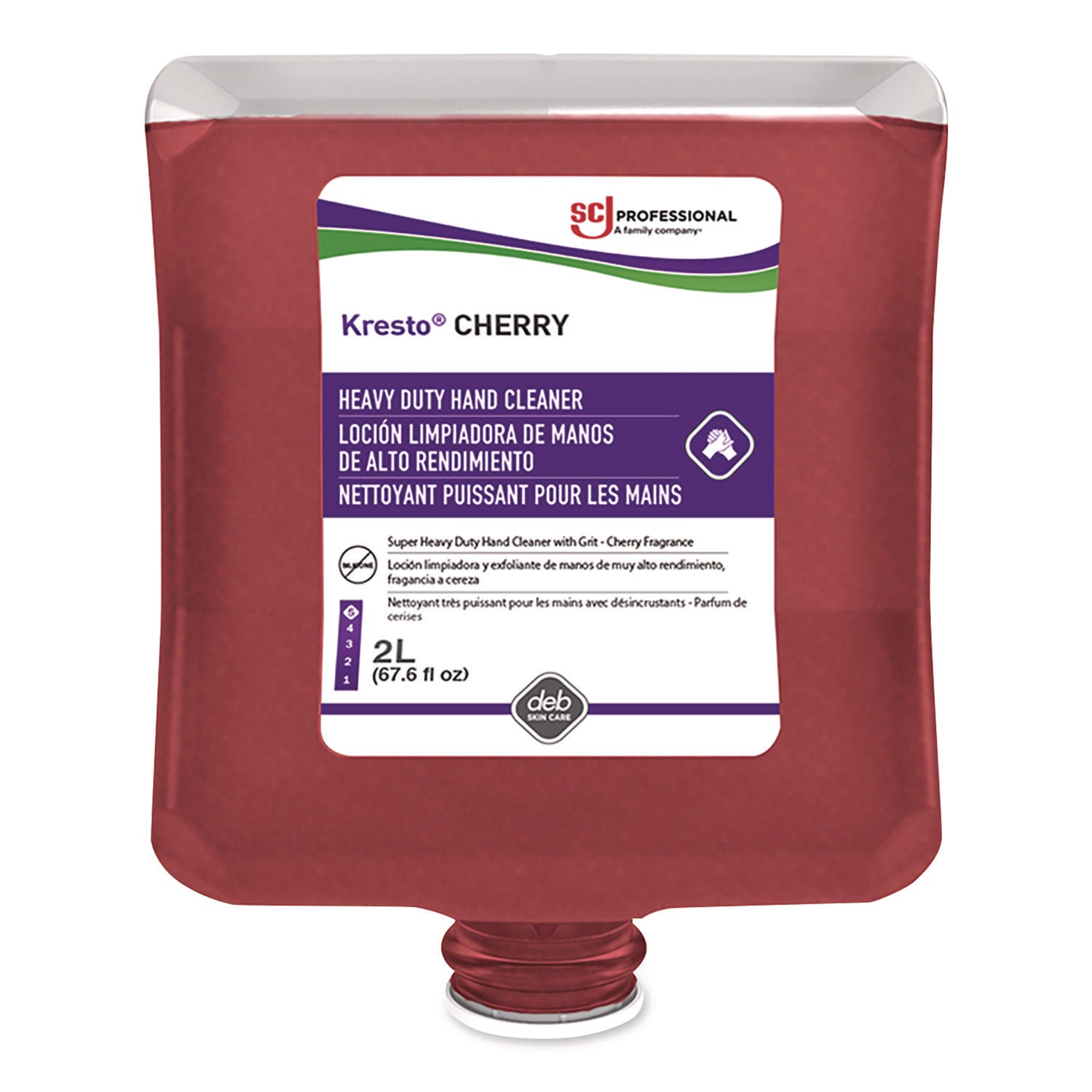 Cherry Scent - 2.11 quart - Soil Remover, Oil Remover, Grease Remover, Carbon Remover, Odor Remover, Petroleum - Industrial, Automotive - Red - Heavy Duty, Silicone-free - 4 / Carton
