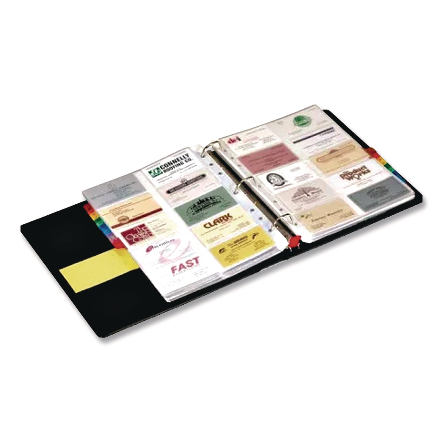 12" Height x 0.1" Width x 9.5" Length - 10 x Page, 200 x Card Capacity - For Letter 8 1/2" x 11" Sheet - Ring Binder - Rectangular - Clear - Polypropylene - 10 / Pack