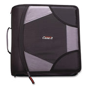 King Size Mighty Zip Tab Binder, 3 Rings, 4" Capacity, 11 X 8.5, Black