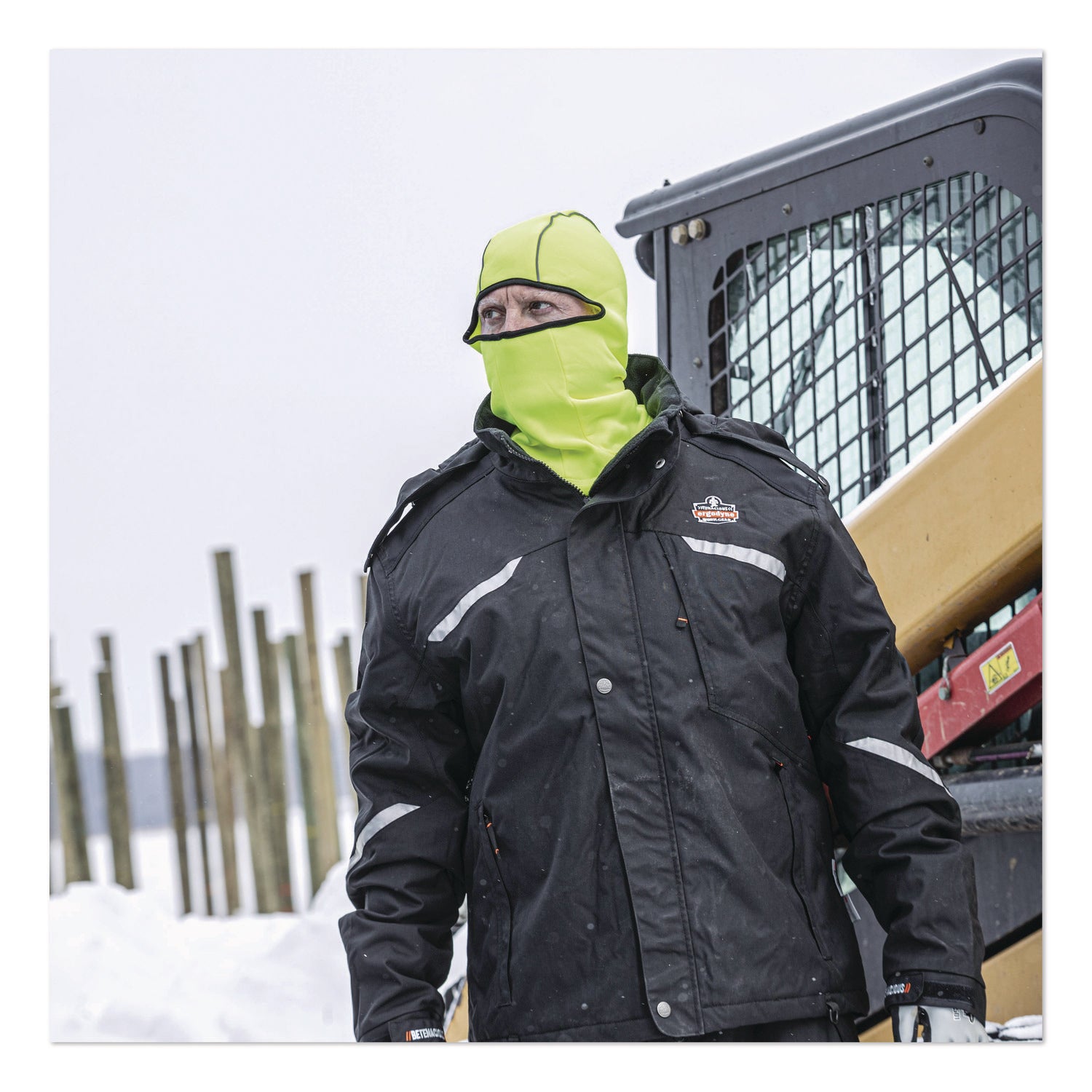 Ergodyne N-Ferno 6821 Balaclava Face Mask - Fleece - Polyester - Lime