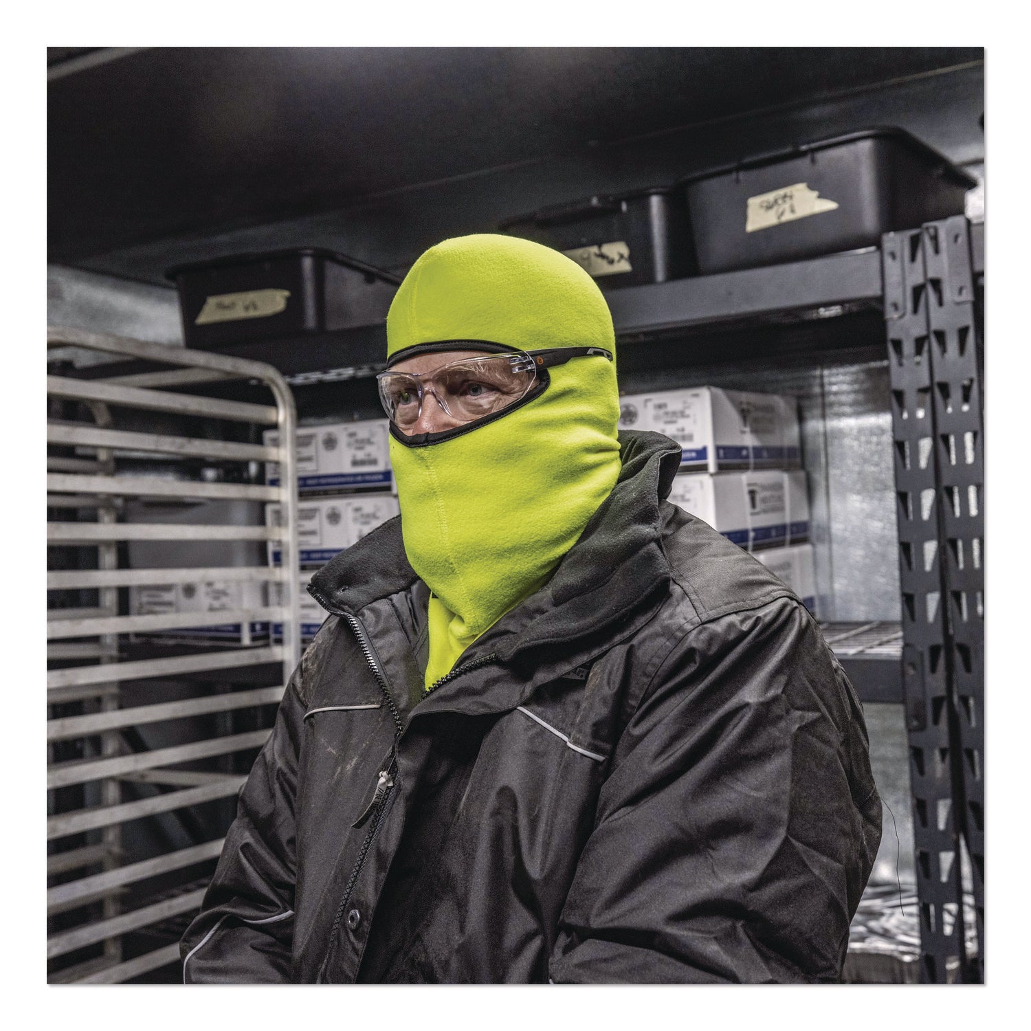 Ergodyne N-Ferno 6821 Balaclava Face Mask - Fleece - Polyester - Lime