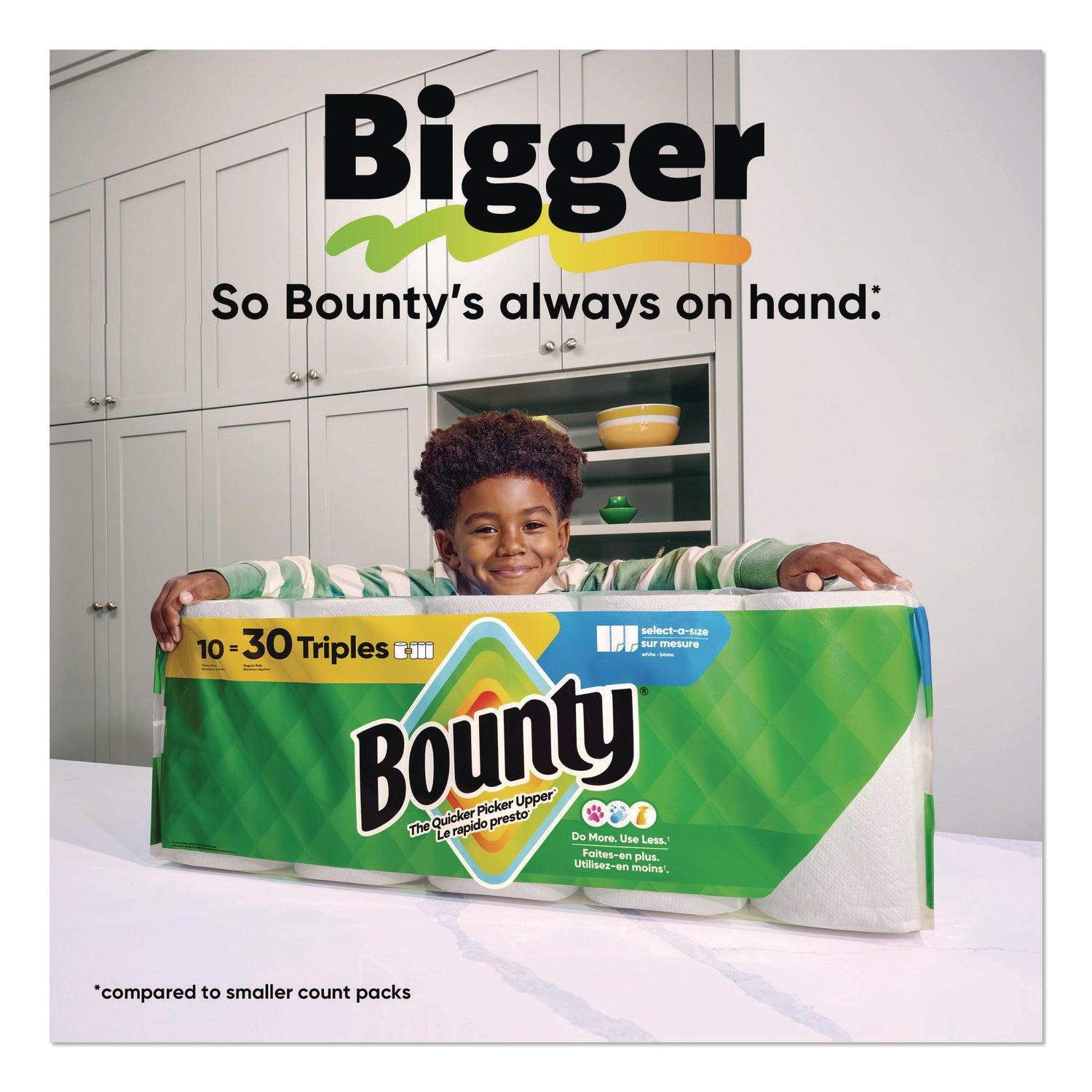 Bounty Select-A-Size Paper Towels, 2 Ply, Diamond Texture, Green, 103 Sheets per Roll, 8 Rolls per Carton