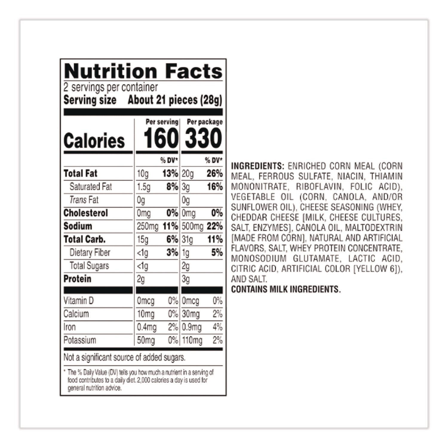 Crunchy Cheese Flavored Snacks, Flamin' Hot, 2 Oz Bag, 64/carton