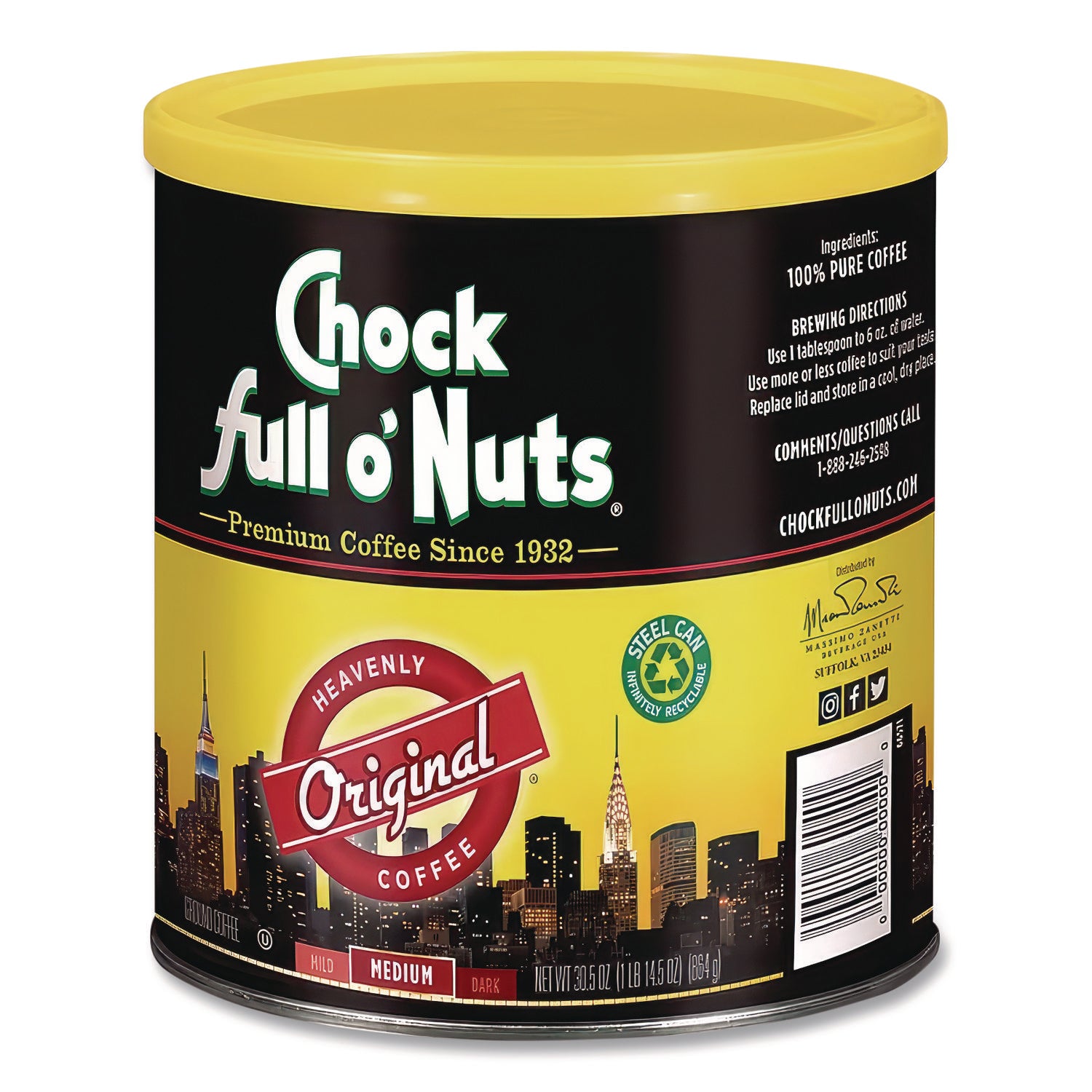 Original Blend Ground Coffee, 30.5 Oz