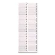 Time Card Rack, 40 Pockets, Plastic, Light Gray
