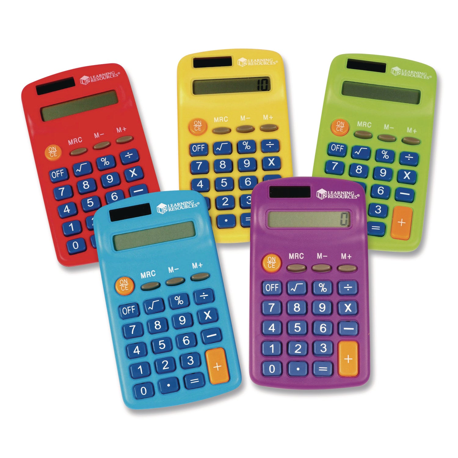Rainbow Calculators And Storage Chart, 8-Digit, LCD, 30 Calculators