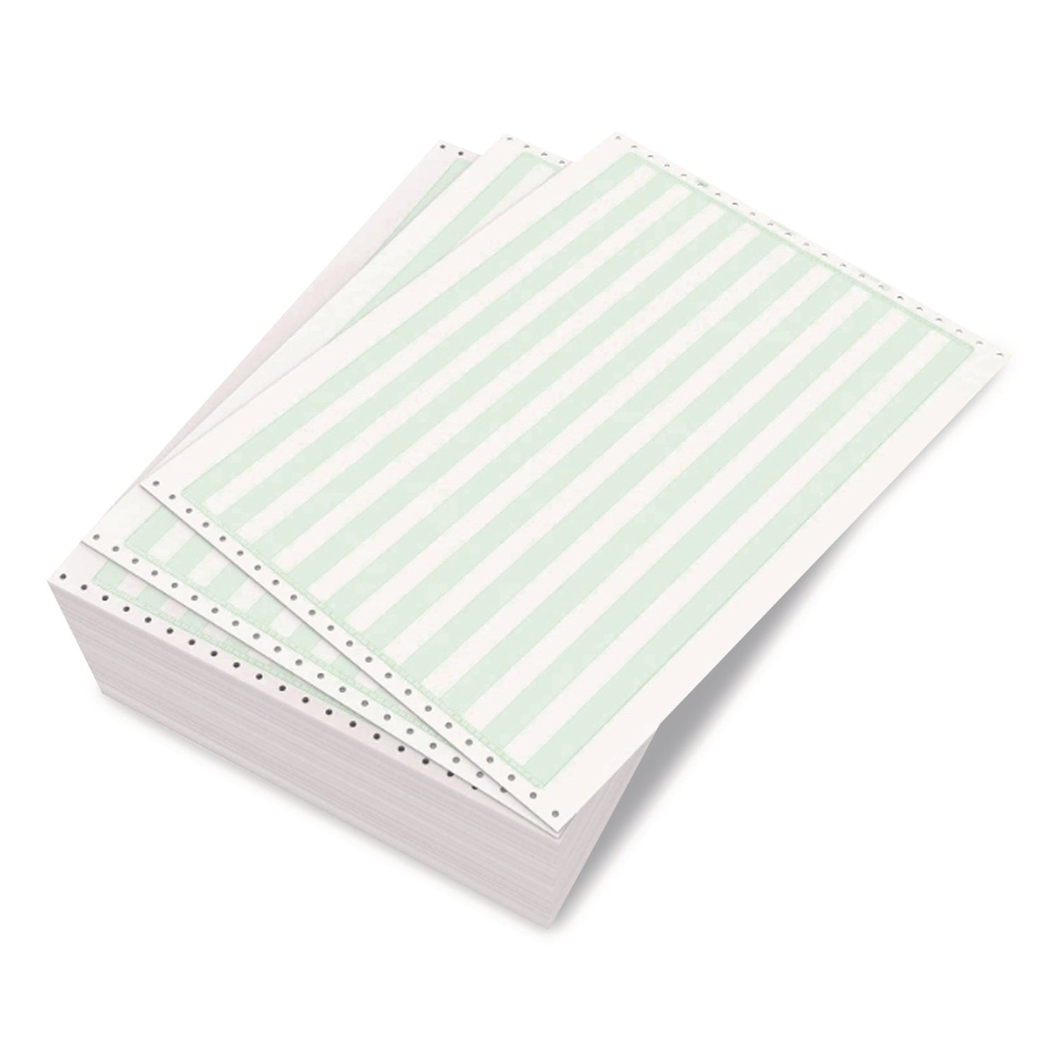 Domtar Continuous Paper - 14 7/8" x 11" - 18 lb Basis Weight - Acid-free, Carbonless, Unperforated, Uncoated, Break Resistant - Green, Multicolor - 10 / Carton