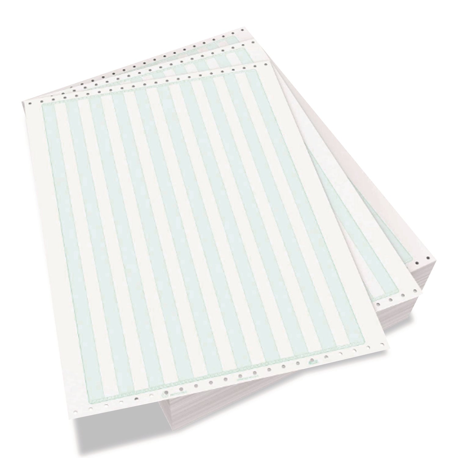 Domtar Continuous Paper - 14 7/8" x 11" - 18 lb Basis Weight - Acid-free, Carbonless, Unperforated, Uncoated, Break Resistant - Green, Multicolor - 10 / Carton