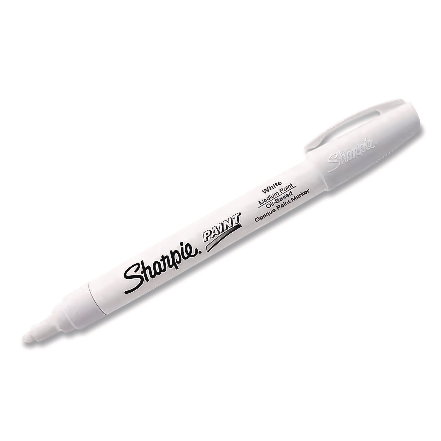 Permanent Paint Marker, Medium Bullet Tip, White, 2/pack