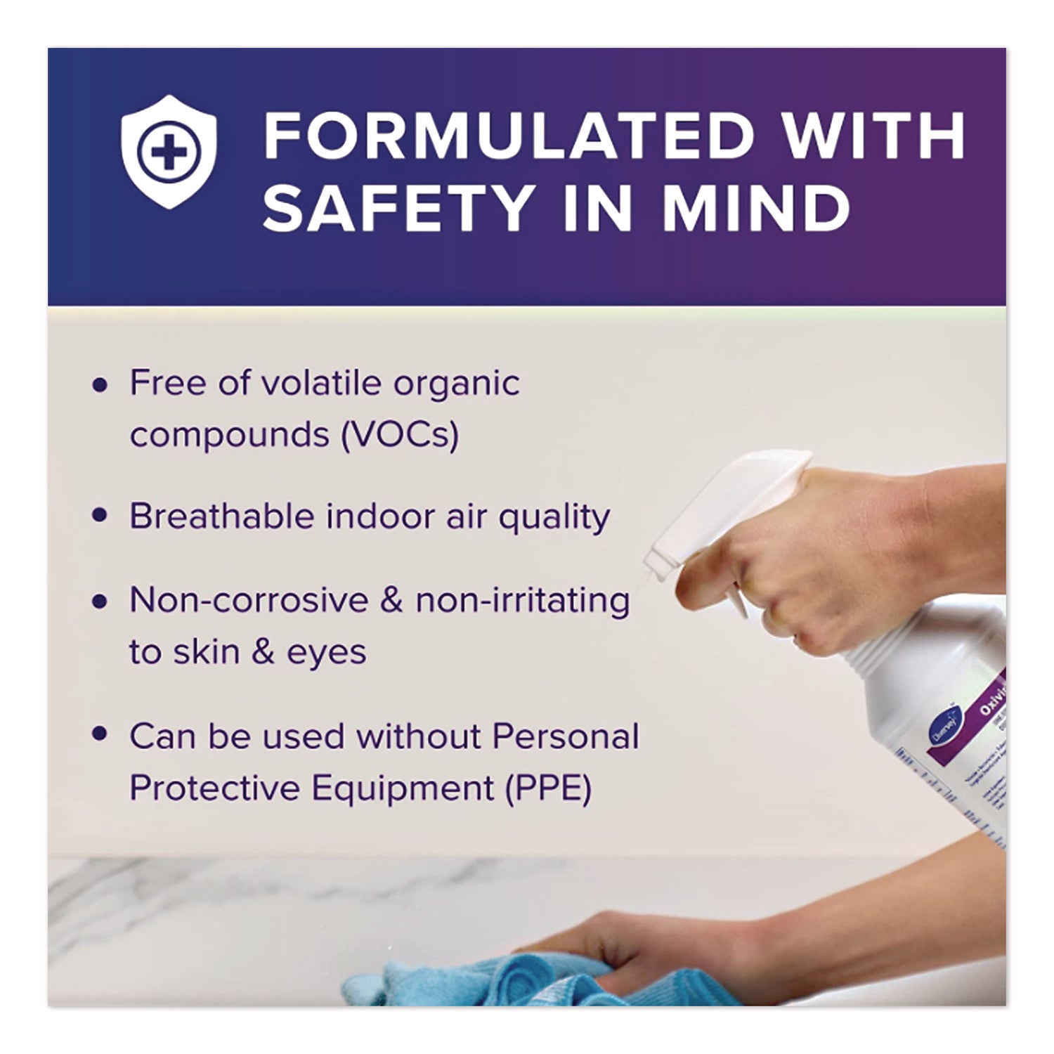 Diversey Oxivir Ready-to-use Surface Cleaner - For Hospital, Ceramic, Enamel, Fiberglass, Glass, Grout, Laminate, Metal, Plastic, Vinyl - Liquid - 32 fl oz (1 quart) - VOC-free, APE-free, Odorless, Unscented Bottle - 1 Each