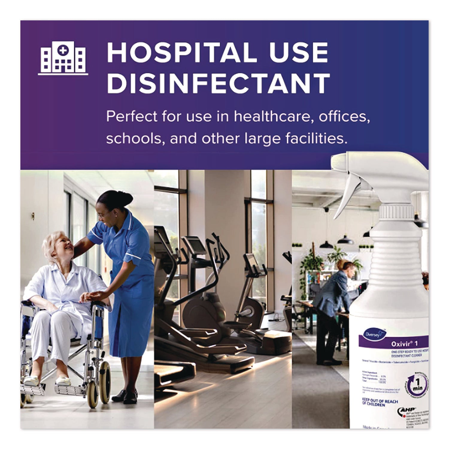Diversey Care Oxivir Tb Disinfectant Cleaner Wipes, 160 Wipes per Pack, Ready-To-Use, White, Characteristic Scent, pH 2.7