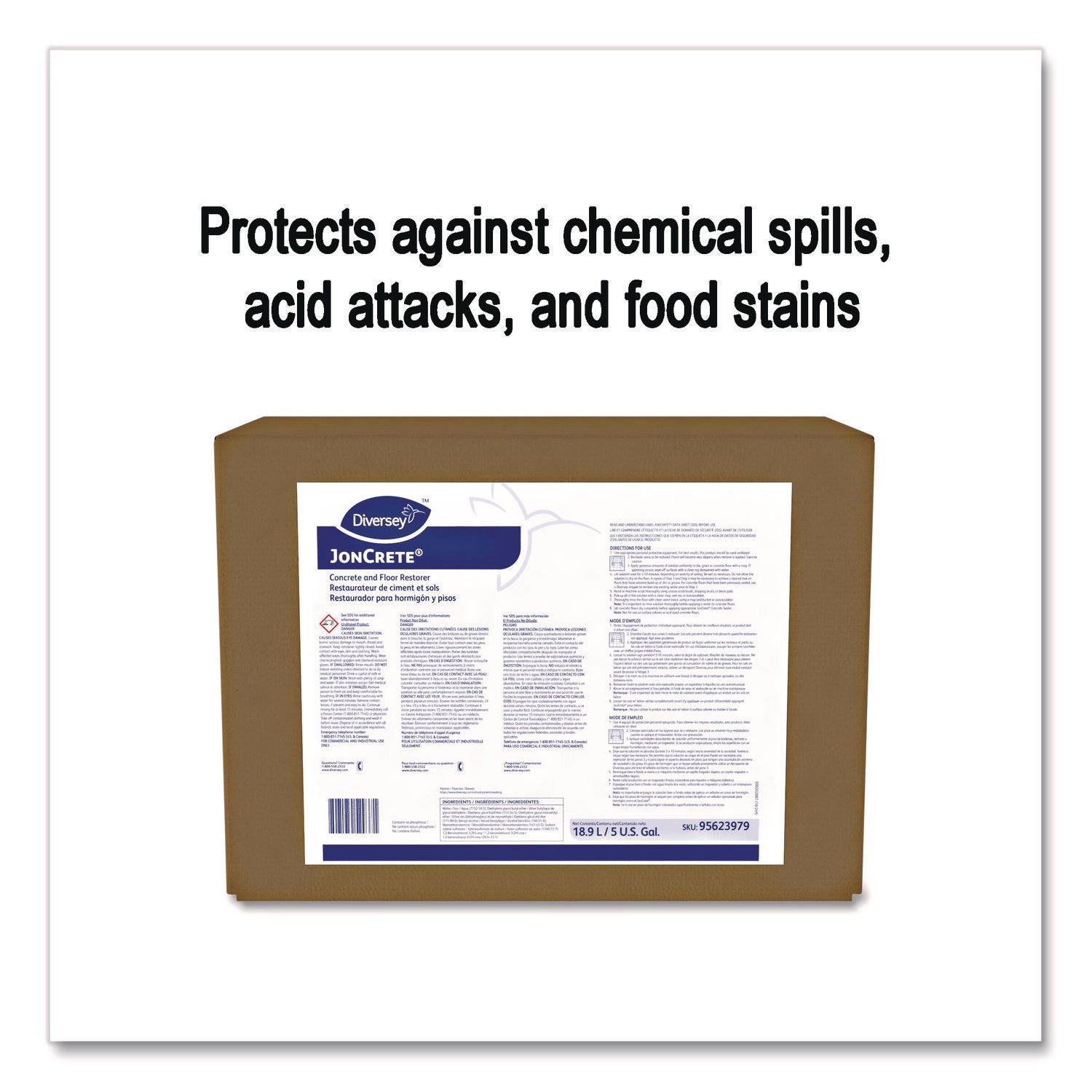 JonCrete Concrete and Floor Restorer, Fresh Scent, 5 gal Envirobox