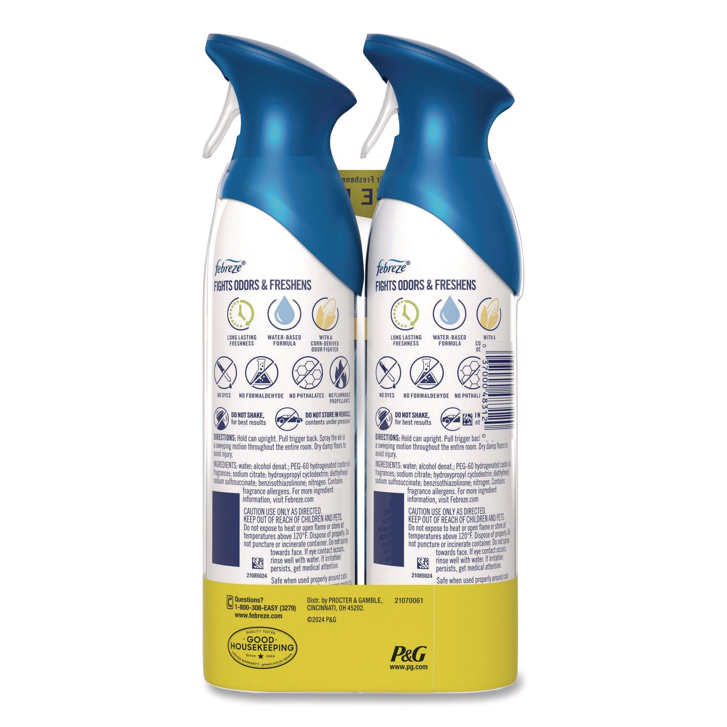 Febreze Air Effects Air Freshener Spray, Ocean Scent, Odor Neutralizer, 8.8 fl oz, 2 Pack