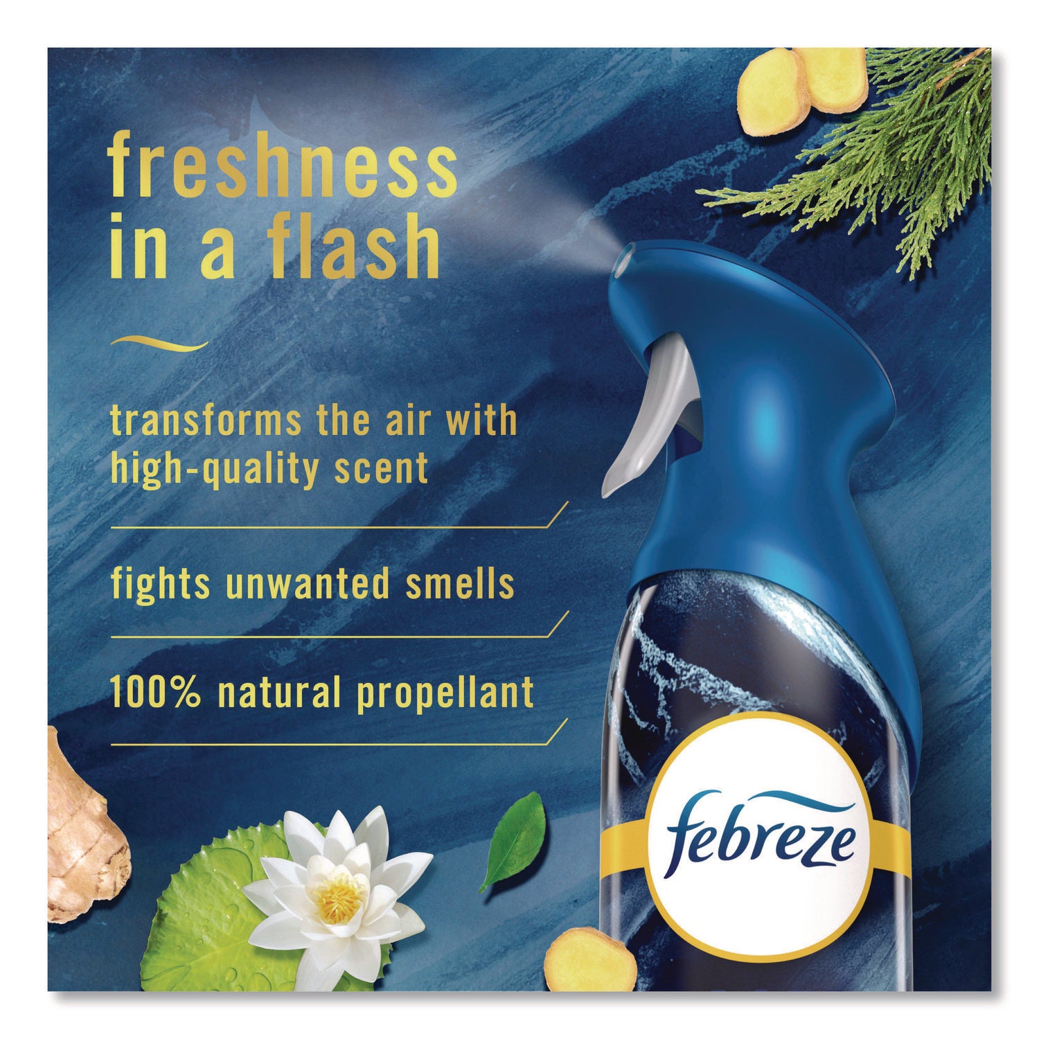 Febreze Air Effects Air Freshener Spray, Ocean Scent, Odor Neutralizer, 8.8 fl oz, 2 Pack