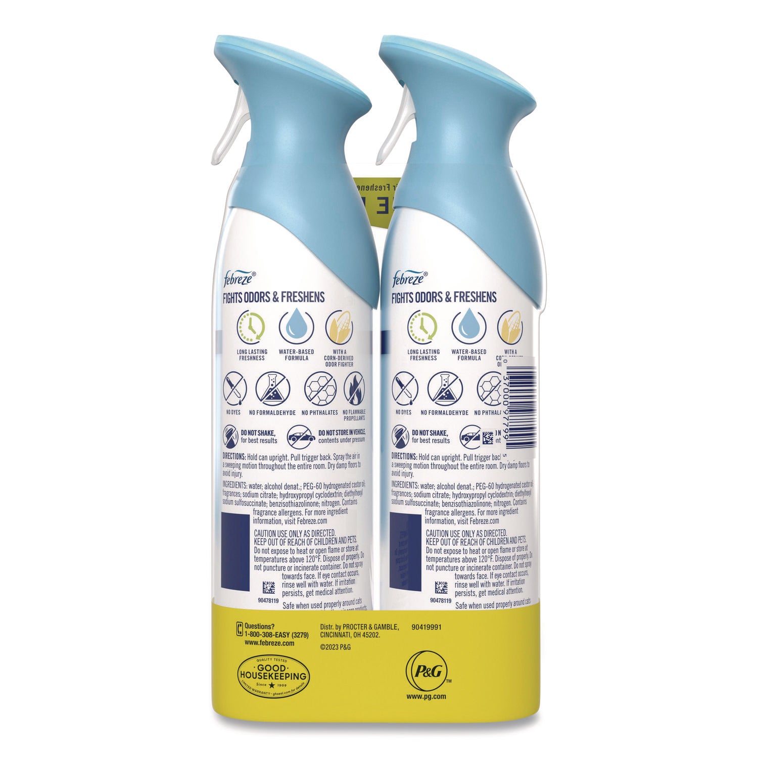 Febreze Air Effects Air Freshener Spray, Linen & Sky Scent, Odor Neutralizer, 8.8 fl oz, 2 Pack