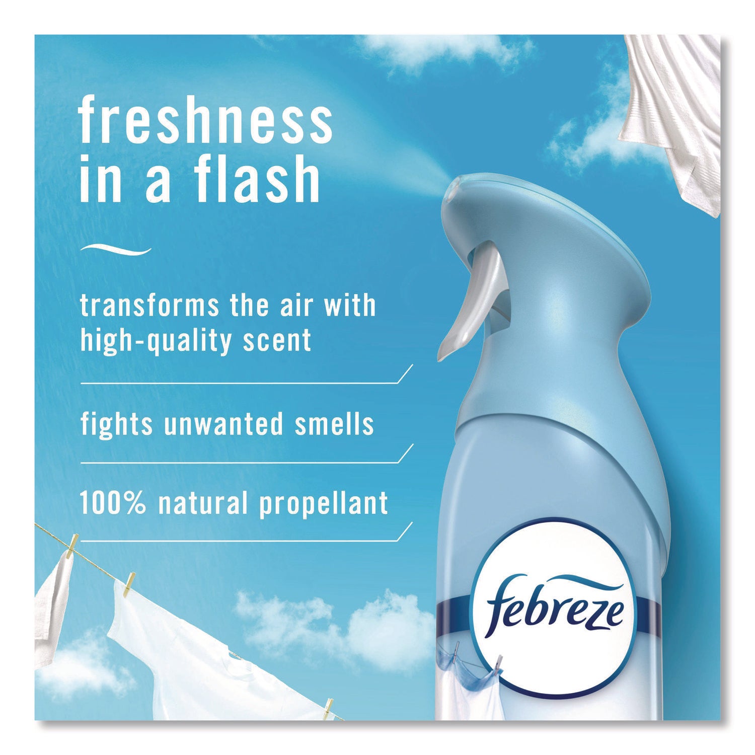 Febreze Air Effects Air Freshener Spray, Linen & Sky Scent, Odor Neutralizer, 8.8 fl oz, 2 Pack