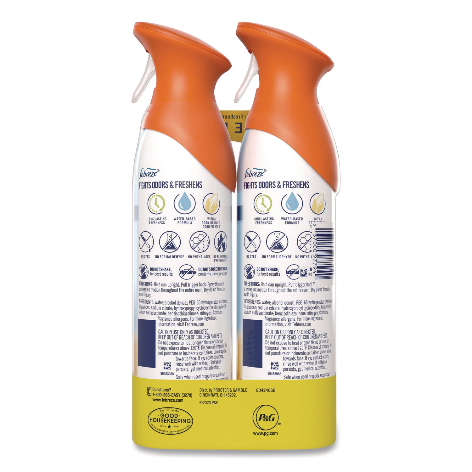 Febreze Air Effects Air Freshener Spray, Hawaiian Aloha Scent, Odor Neutralizer, 8.8 fl oz, 2 Pack