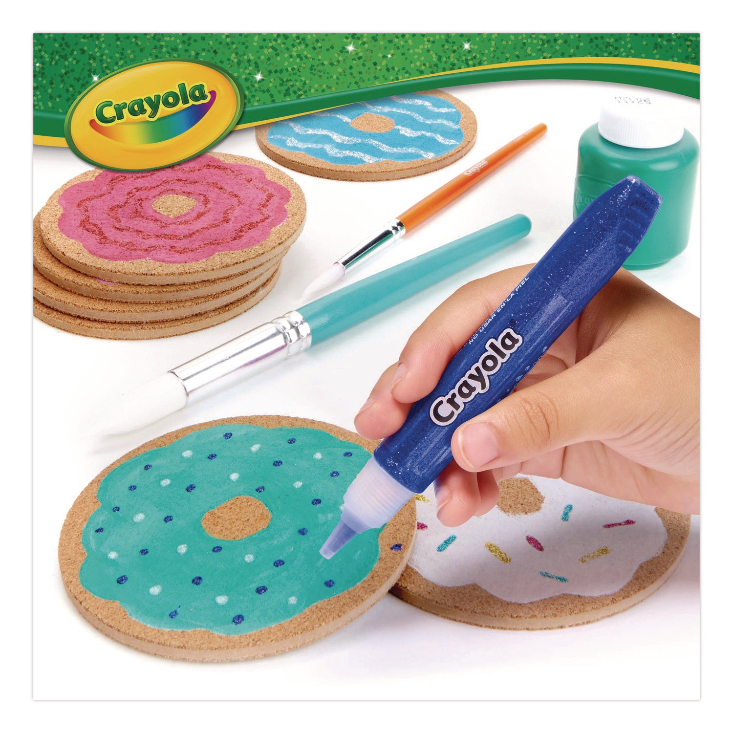 Washable Glitter Glue, 0.35 Oz, Assorted Colors, 9/pack