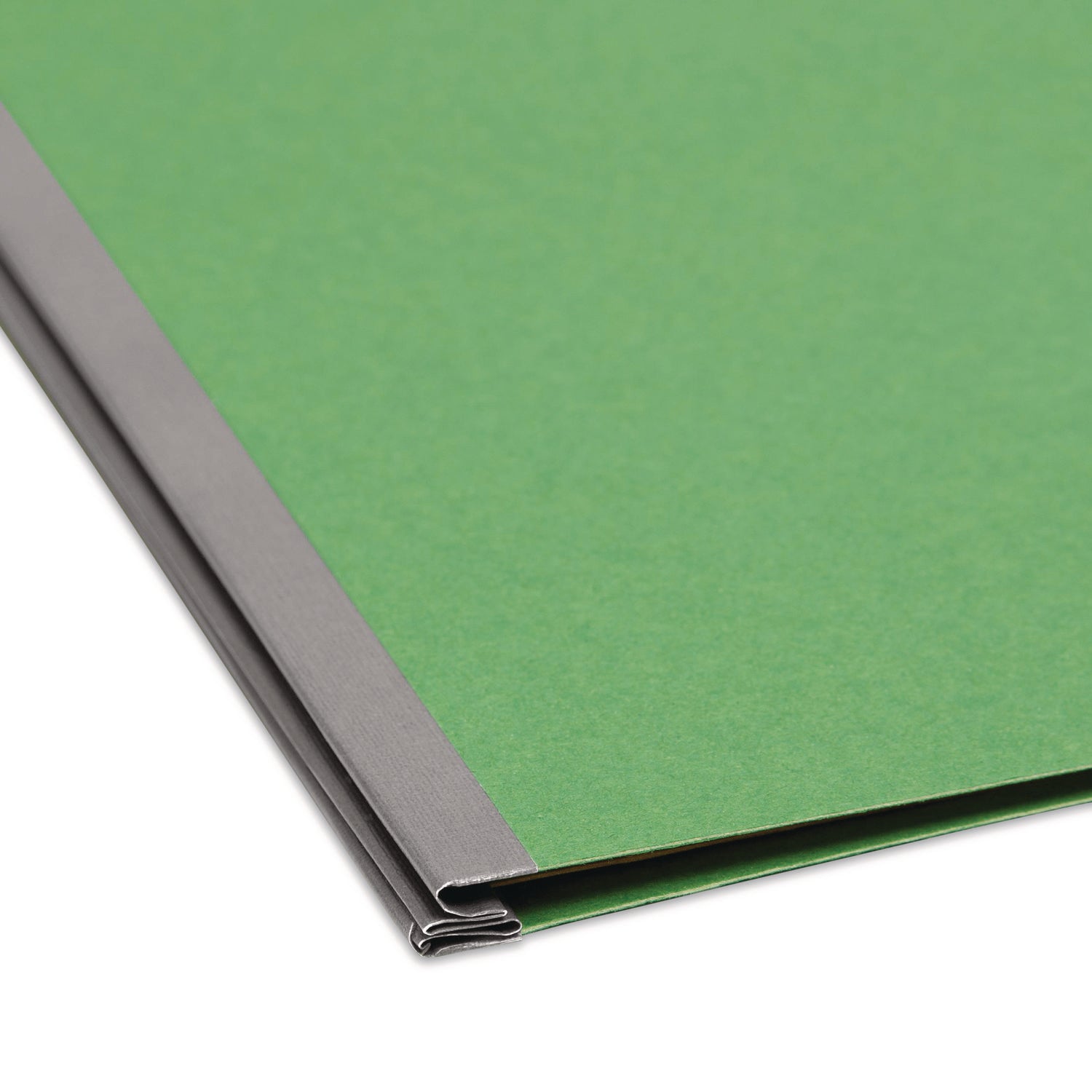 Smead SafeSHIELD 2/5 Tab Cut Letter Size Recycled Classification Folder, 2" Expansion, 2 Fasteners, 2 Dividers, Pressboard, Green, Heavy Duty, Tear Resistant, 10/Box